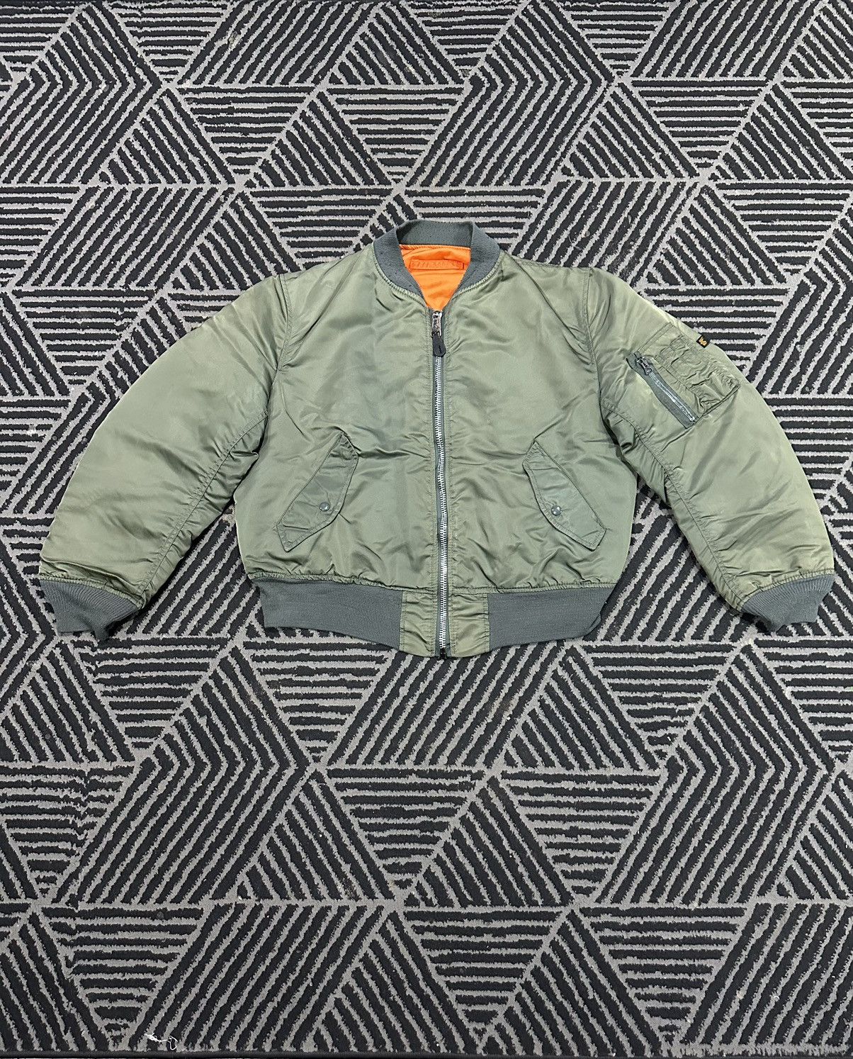 Alpha Industries Vintage ALPHA INDUSTRIES Reversible Bomber Jacket Size US L / EU 52-54 / 3 - 2 Thumbnail