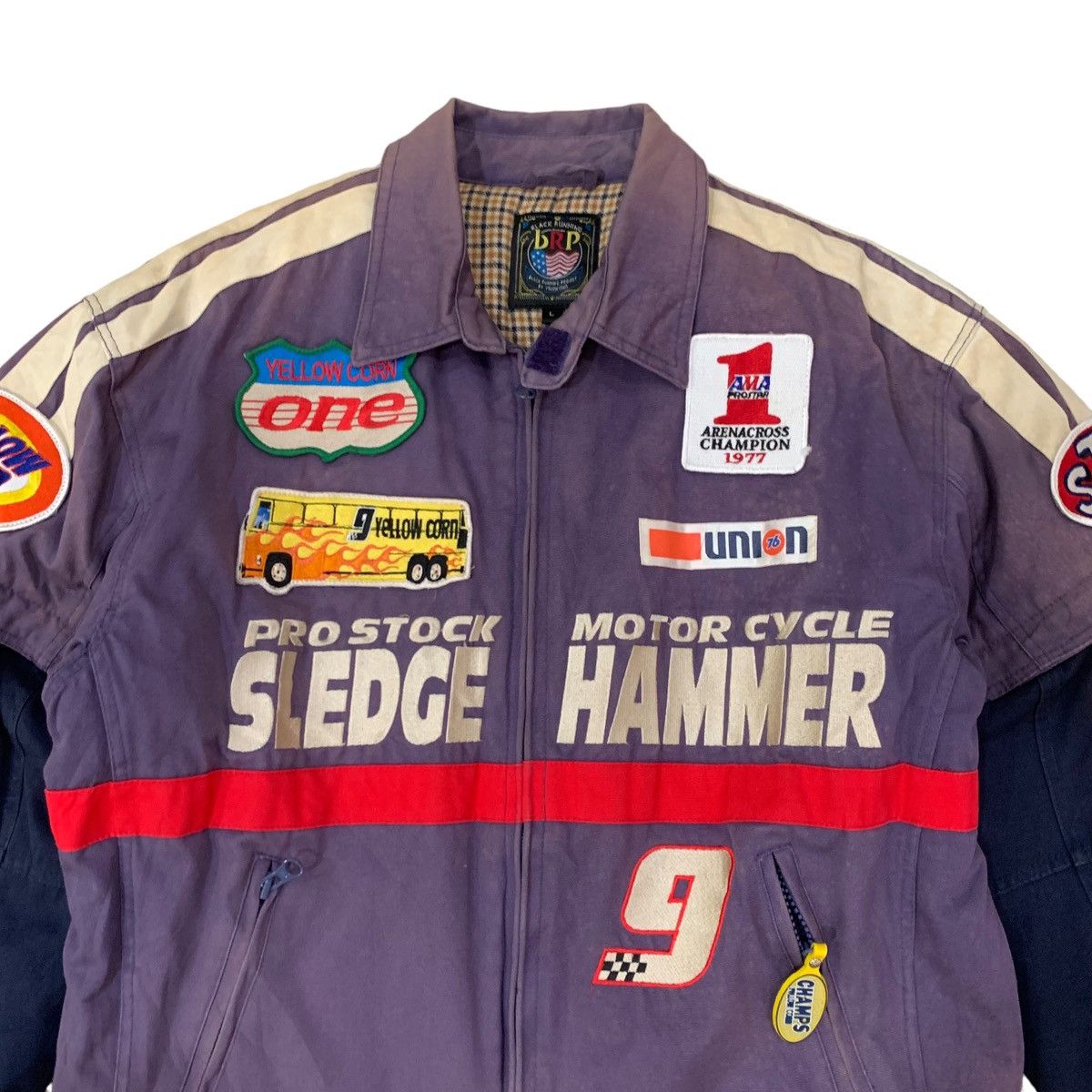 YELLOW CORN 🔥Vintage Yellow Corn Sledge Hammer Convertible Racing Jacket Size US M / EU 48-50 / 2 - 10 Thumbnail