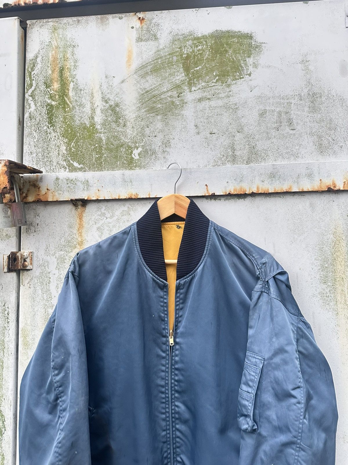 Vintage 👹THRASHED MA-1 Man Intermediate Bomber Jacket Size US M / EU 48-50 / 2 - 4 Thumbnail
