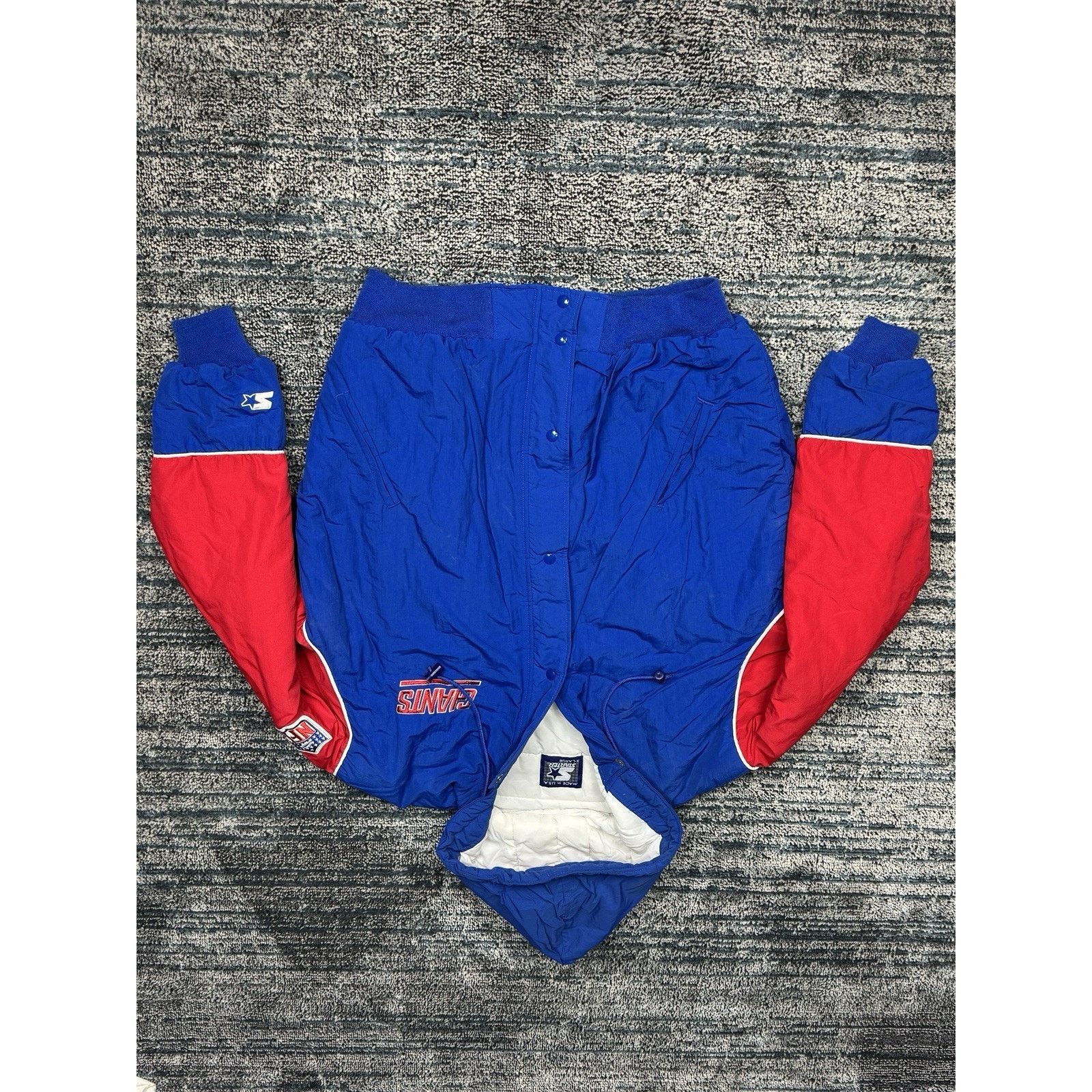 Starter New York Giants 1990s Vintage NFL Satin Starter SZ XL Size US XL / EU 56 / 4 - 7 Thumbnail