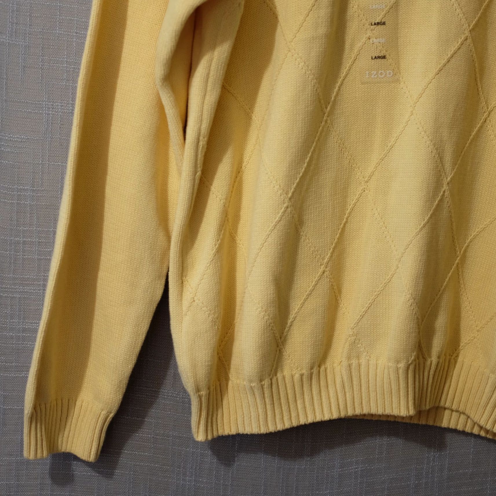 Izod IZOD Yellow Crew Neck Pullover Sweater Men's L Size US L / EU 52-54 / 3 - 3 Thumbnail