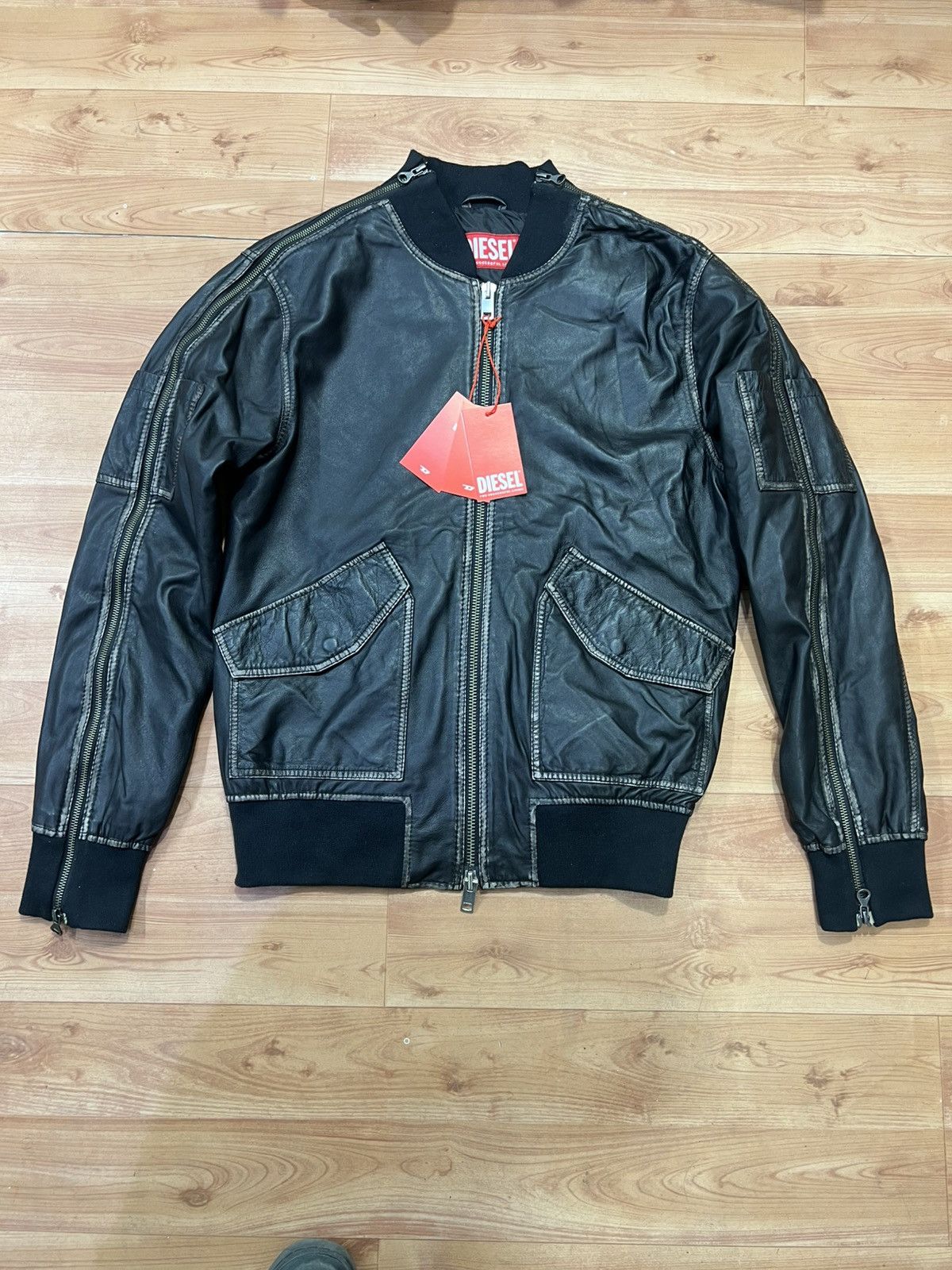 Diesel leather jacket size L