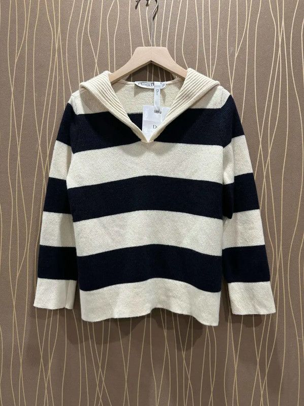 Dior Dior Striped Cashmere Pullover Sweater 0089 Size S / US 4 / IT 40 - 1 Thumbnail