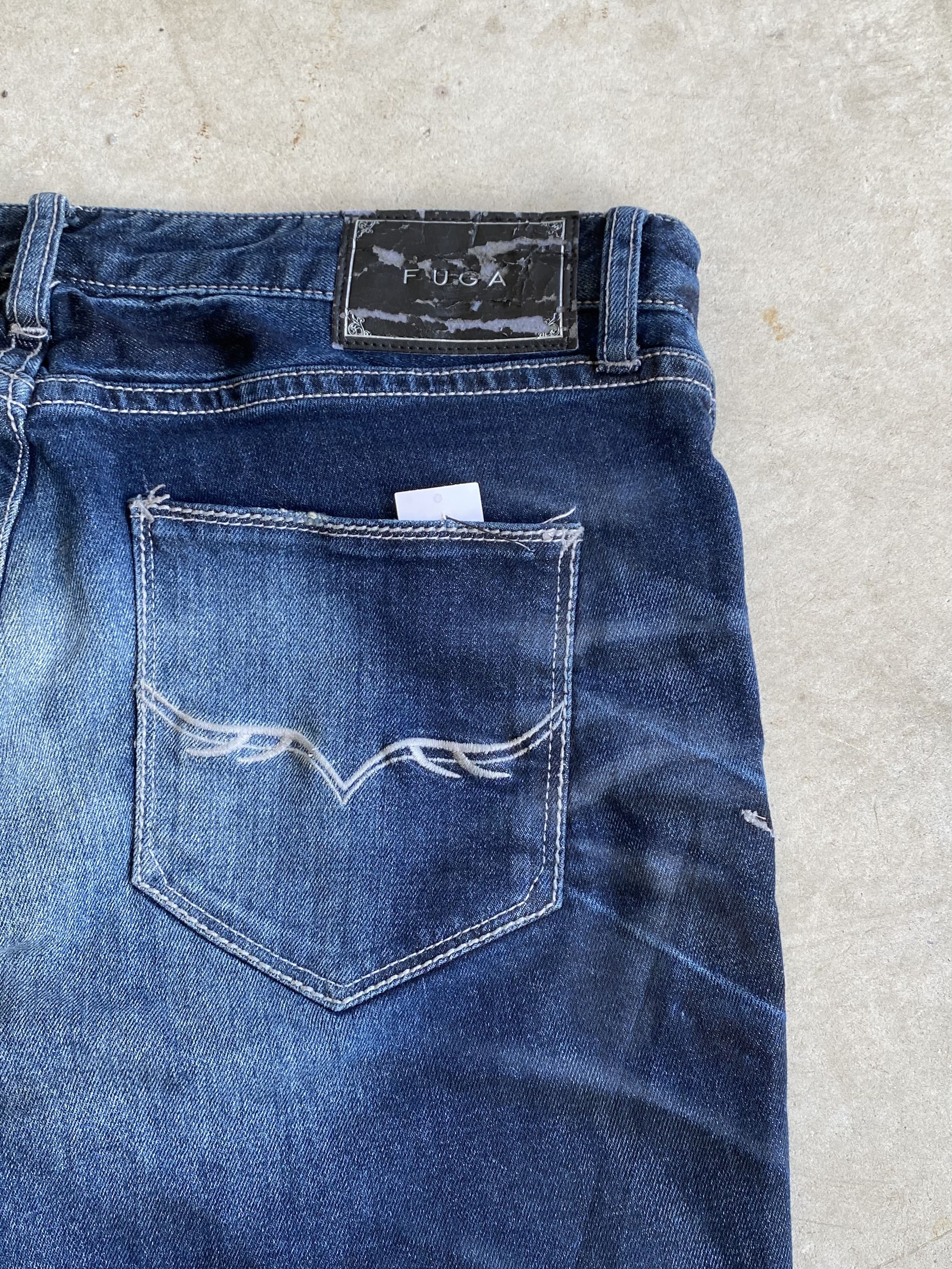 GOSTAR DE FUGA Fuga Honeycomb Slash washed indigo denim like le grande bleu Size US 32 / EU 48 - 8 Thumbnail