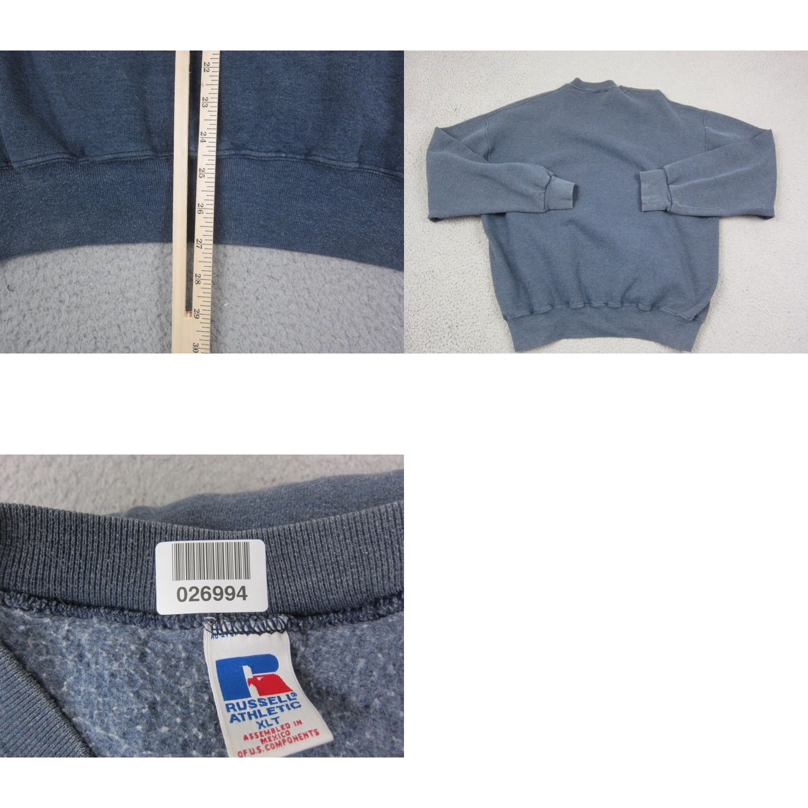 Russell Athletic VINTAGE Russell Sweatshirt Adult XLT Blue Russell Athletic 90s Pullover Crew Neck Long Sleeve Big & Tall Mens XXL? Size US XL / EU 56 / 4 - 8 Thumbnail