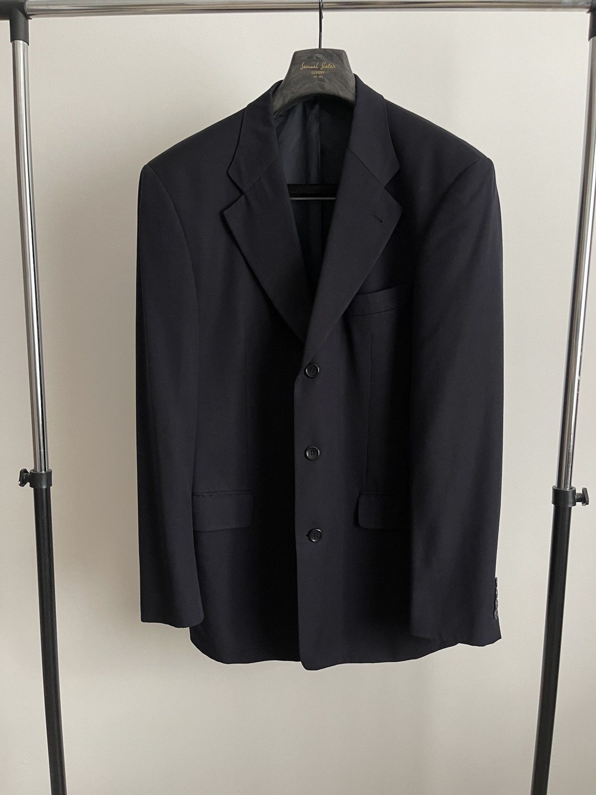 Hugo Boss Vintage hugo boss dark blue wool blazer classic jacket 42L Size 42L - 1 Thumbnail