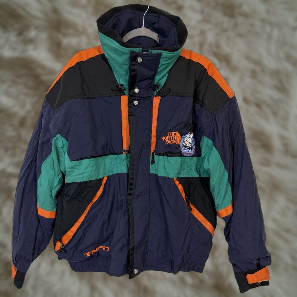 The North Face VINTAGE The North Face Jacket Coat Coat Mens L Blue GoreTex 90s Extreme Gear Ski Weathergear Anorak Winter Size US L / EU 52-54 / 3 - 1 Thumbnail