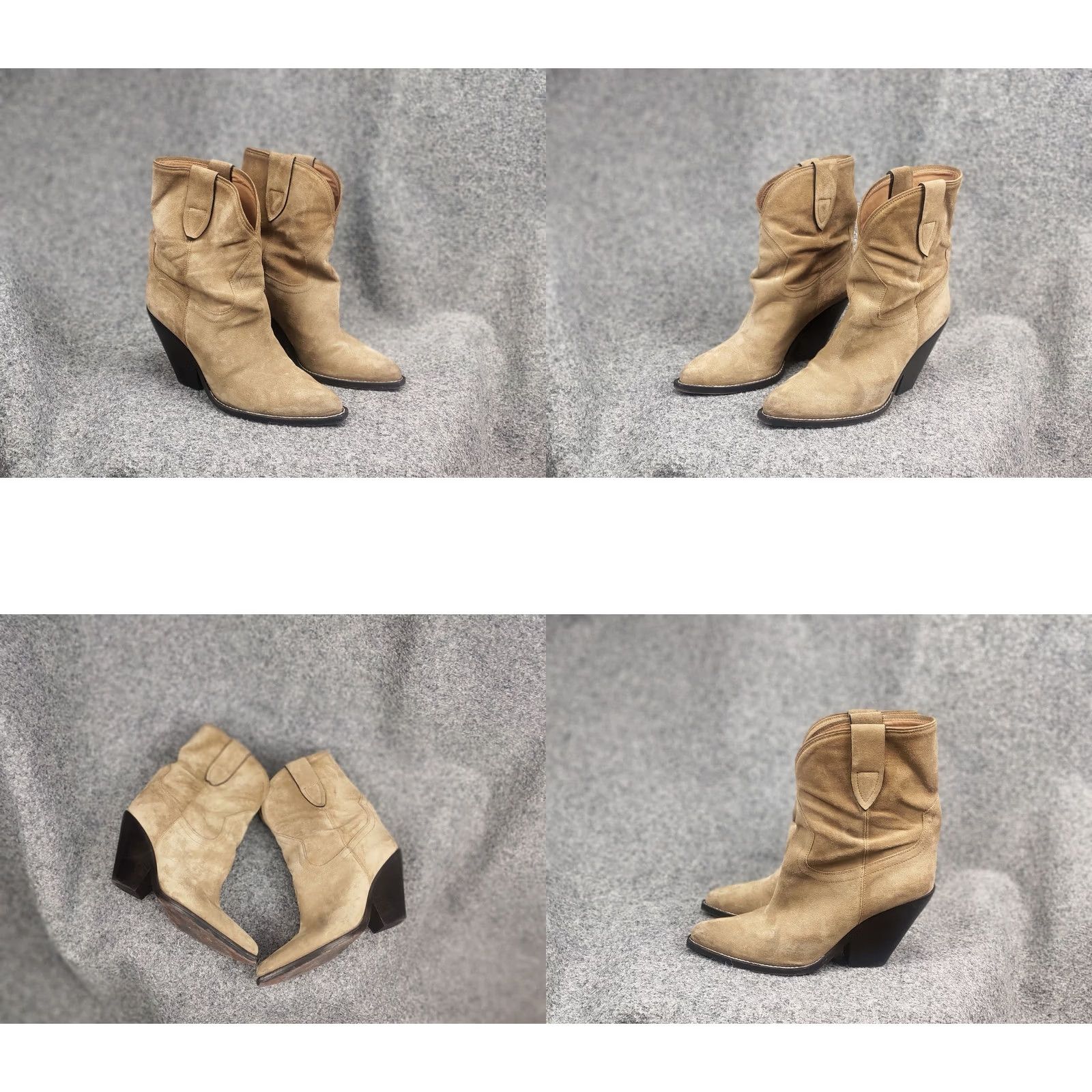 Isabel Marant Isabel Marant Leyane suede Leather Beige cowboy Ankle Boots Vintage Western Style Size US 10 / IT 40 - 8 Thumbnail