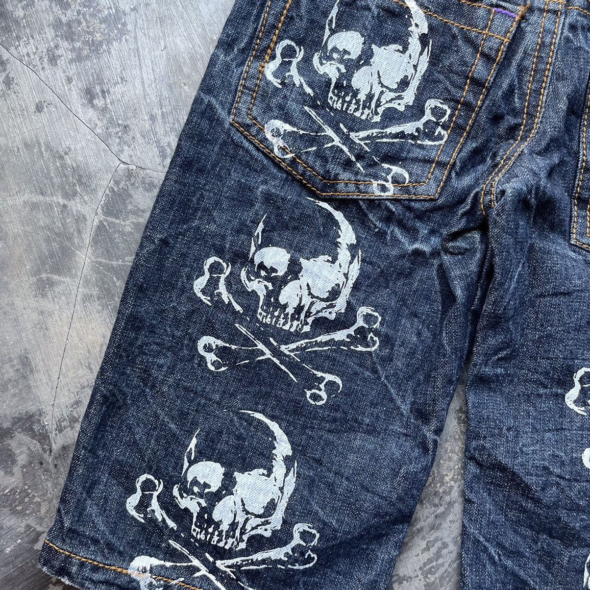 If Six Was Nine × Japanese Brand × KMRii Batsu studio mad punk skull short pants Size US 29 - 13 Thumbnail