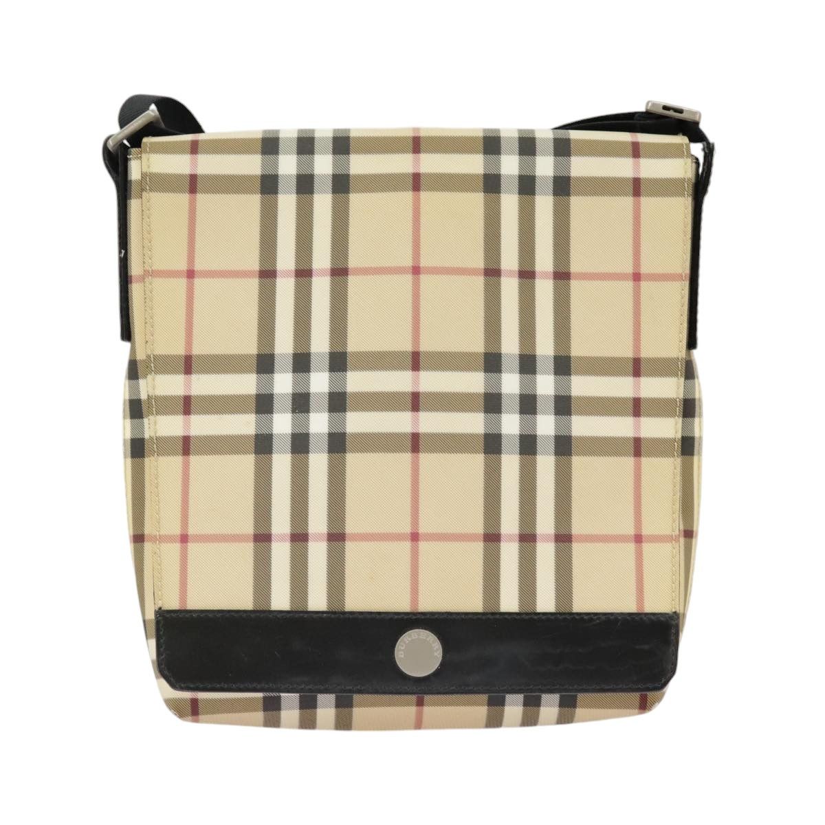 Burberry Nova Check Beige Canvas Shoulder Bag (Pre-Owned) Size ONE SIZE - 1 Thumbnail