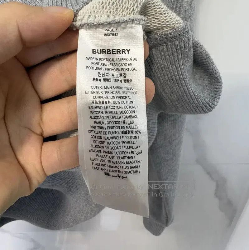 Burberry Burberry Limited Gray Hoodie for Men. Size US XS / EU 42 / 0 - 4 Thumbnail