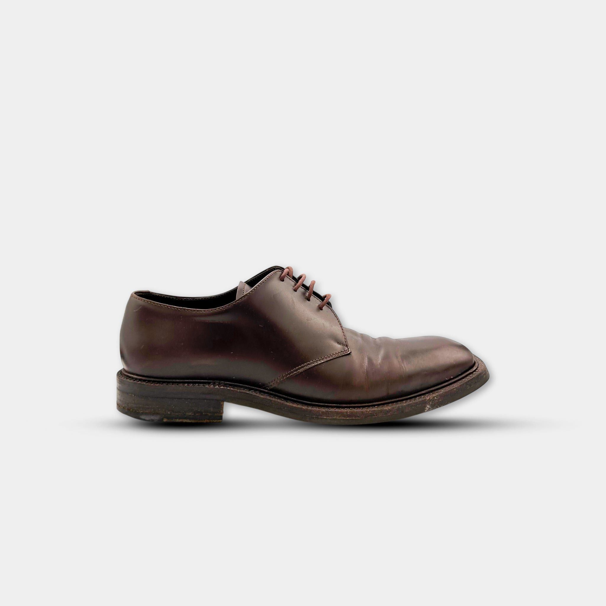 Prada Prada Vintage Square-Toe Leather Derby Shoes Size US 10.5 / EU 43-44 - 1 Thumbnail