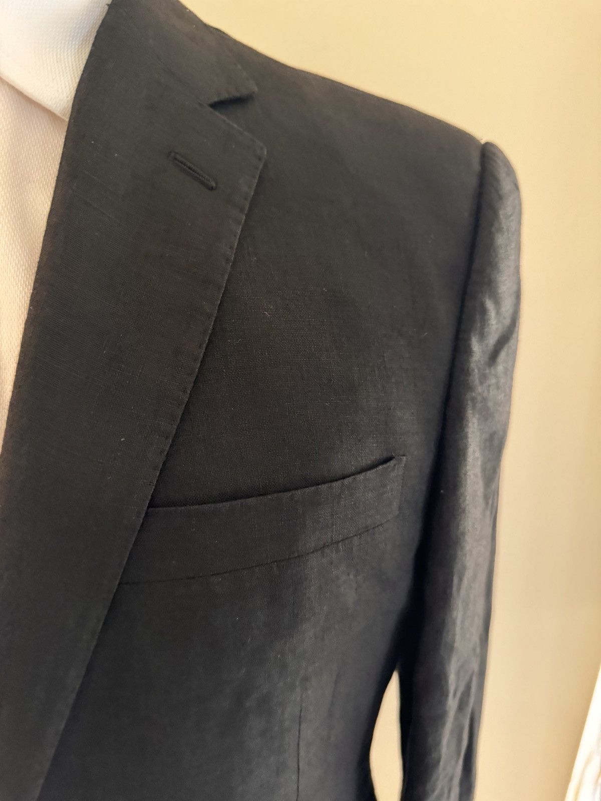 Ralph Lauren Black Label × Vintage Ralph Lauren Made in Italy Linen Black Label Jacket 44R Size 44R - 2 Thumbnail