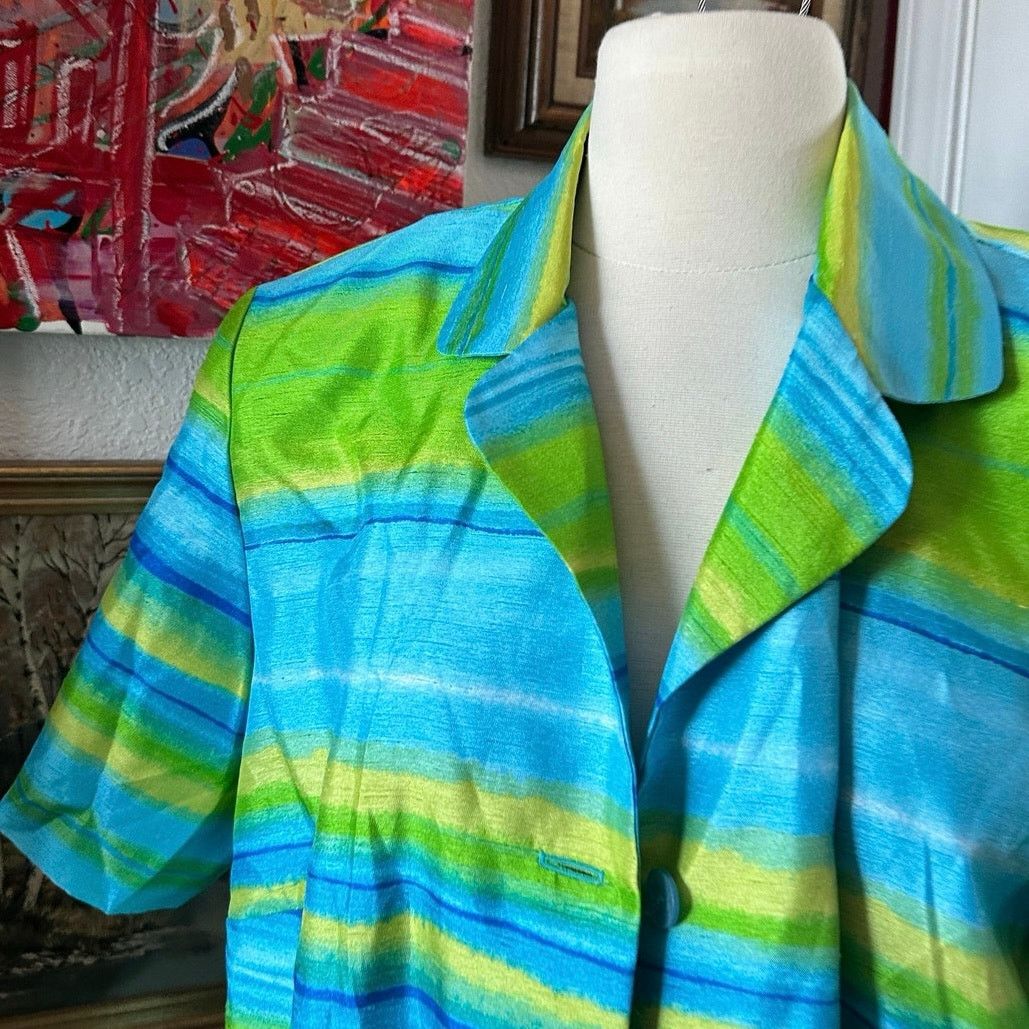 Other prophecy sag harbor green blue button up blouse Size XXL / US 16-18 / IT 52-54 - 2 Thumbnail