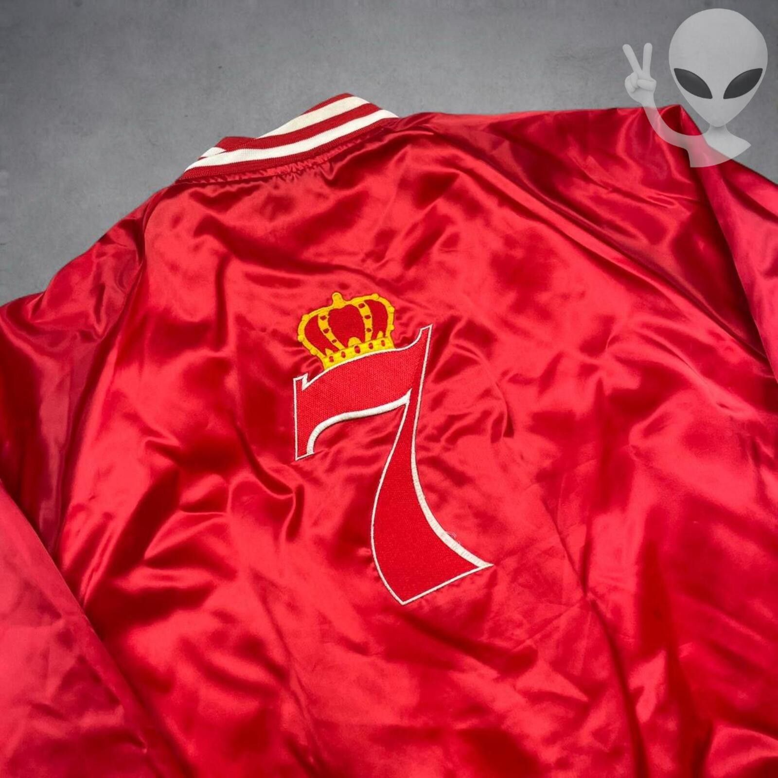 Mvp MVP Varsity Bomber Jacket Extra Large Red Silk Satin 80s USA Size US XL / EU 56 / 4 - 7 Thumbnail