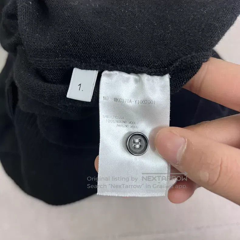 Thom Browne Thom Browne Black Matchstick Sleeve Logo Knit Cardigan Size US S / EU 44-46 / 1 - 4 Thumbnail