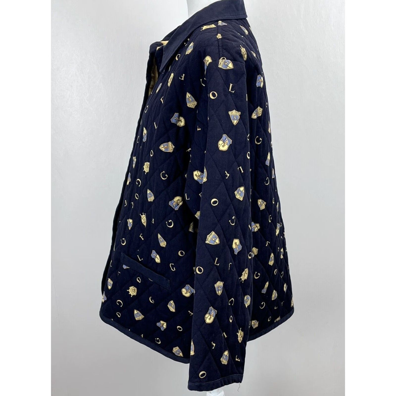 Vintage Vintage Susan Bristol Quilted Golf Jacket Sz L Navy Blue Grandma Preppy Golf Style Basic Jacket Women Fall Spring Winter Casual VGUC Size L / US 10 / IT 46 - 2 Thumbnail