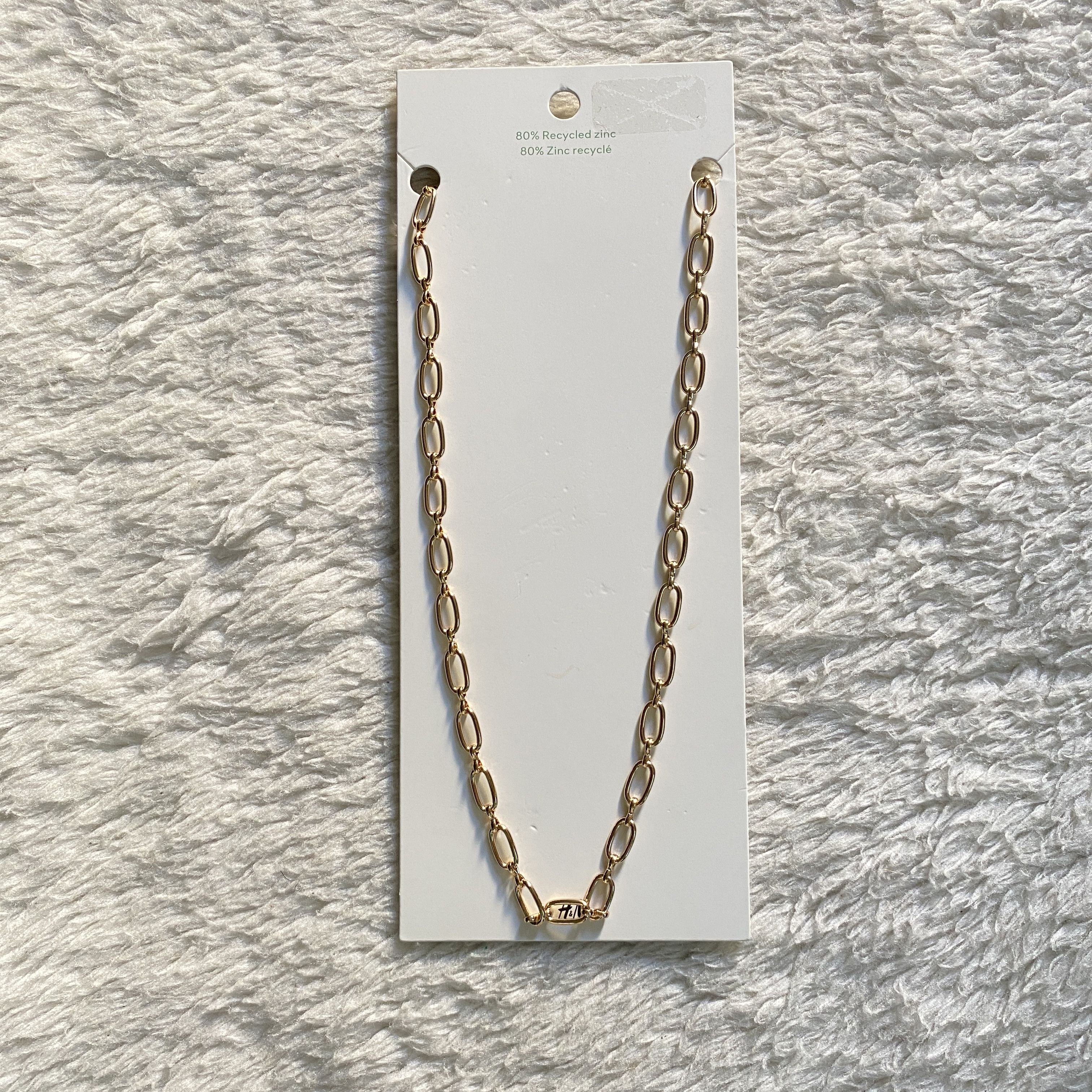 H&M H&M Gold Paperclip Chain Necklace Size ONE SIZE - 11 Thumbnail