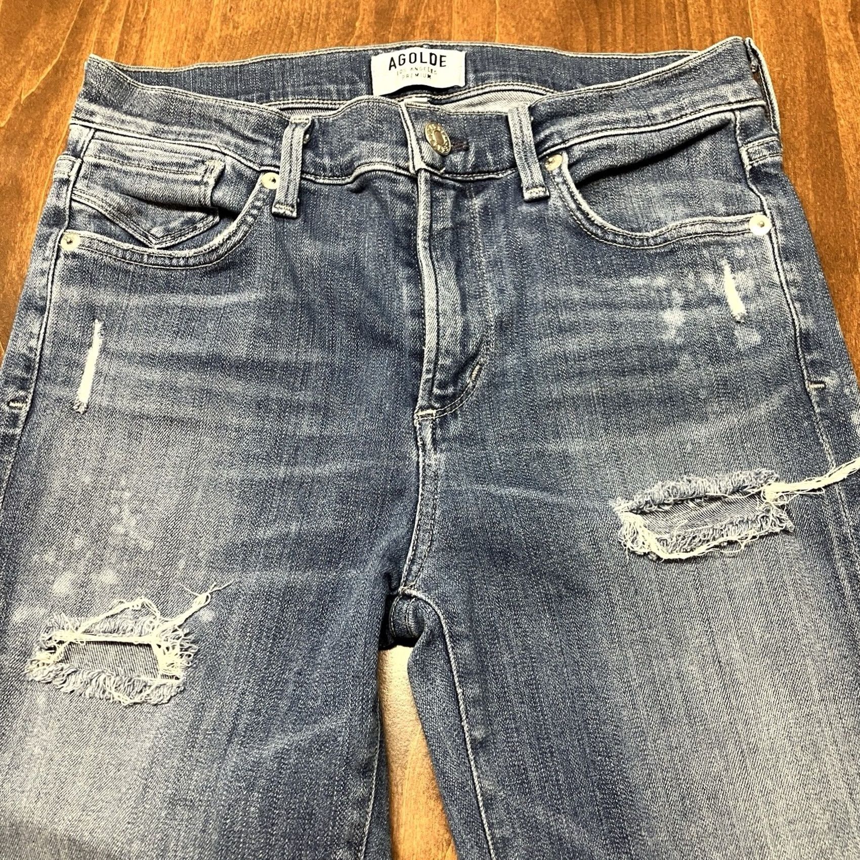 Agolde Agolde Sophie Skinny Jeans Distressed Mid Rise Ankle Length Womens Size 26 - Pre Owned Condition Size 26" / US 2 / IT 38 - 4 Thumbnail