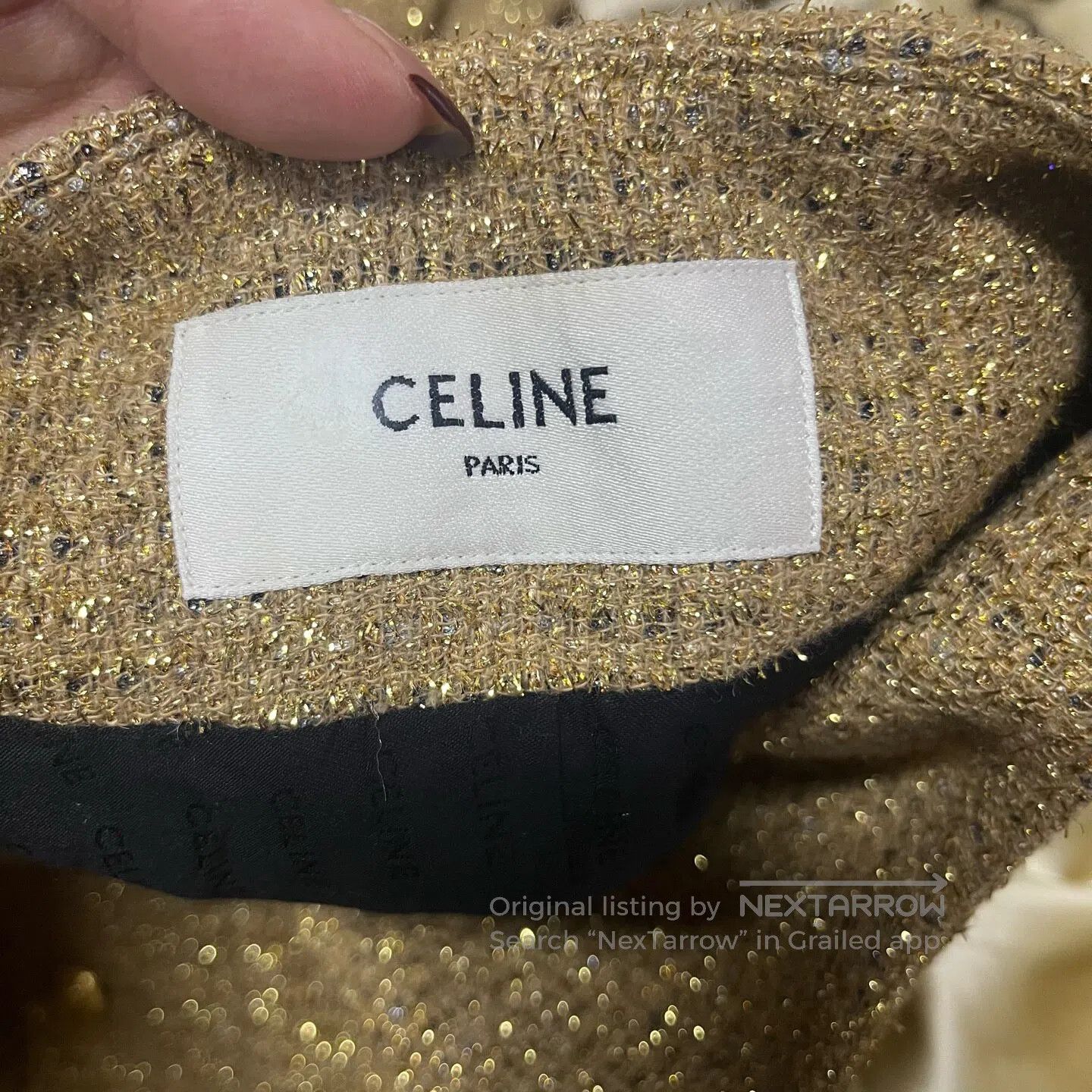 Celine CELINE size 58 Round-neck, single-button long-sleeve jacket Size 3XL / US 20-22 - 5 Thumbnail