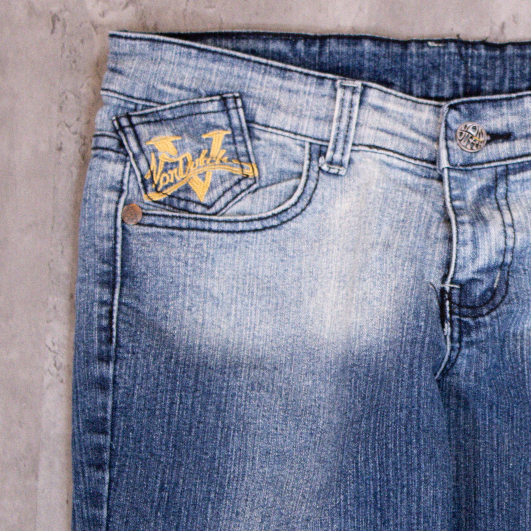 Vintage × Von Dutch Y2K 2000's Von Dutch Midwash Indigo Skinny Denim Jeans Pants Size US 30 / EU 46 - 8 Thumbnail