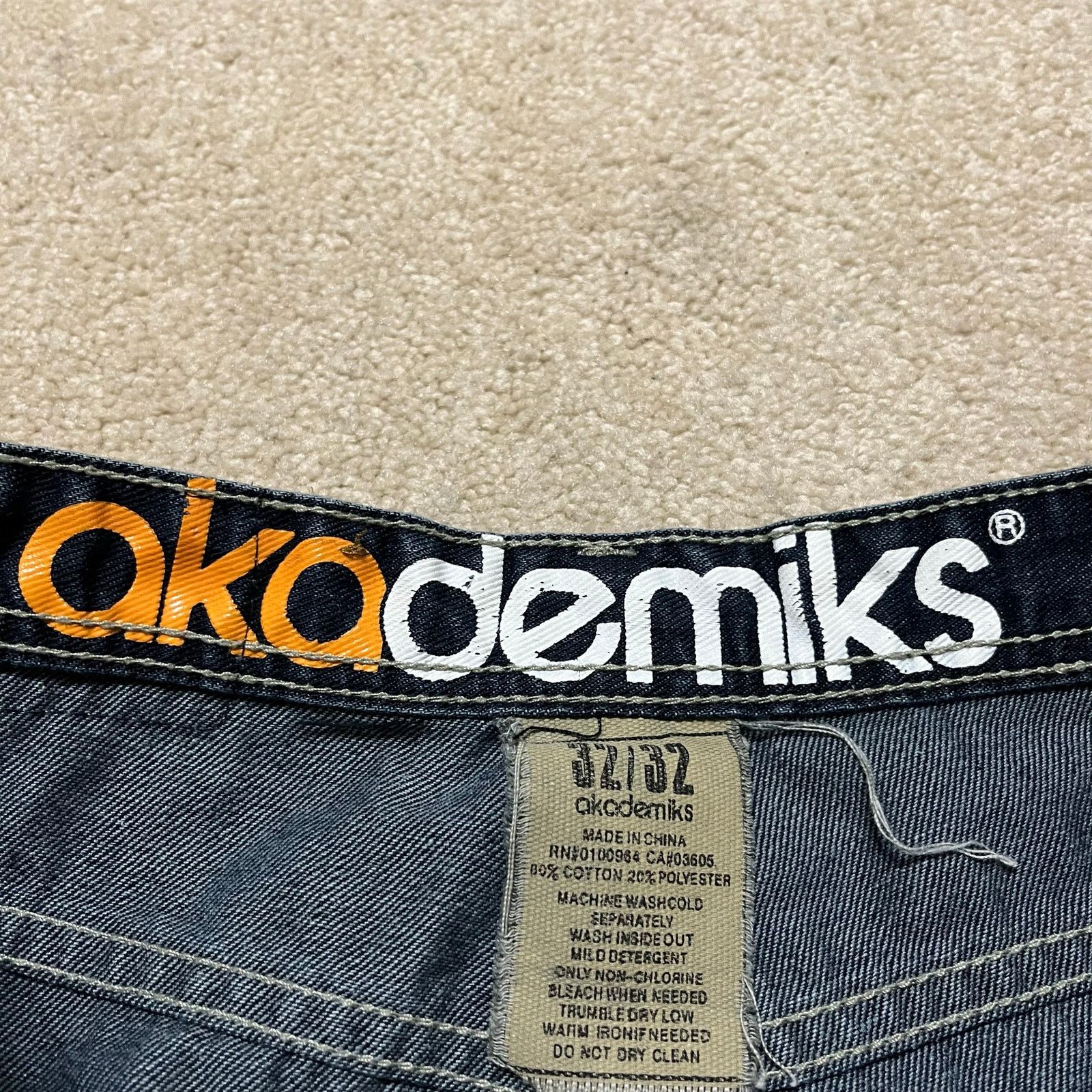Akademiks Akademiks Y2K Baggy Skater Faded Dark Jeans 32Wx32L Size US 32 / EU 48 - 5 Thumbnail