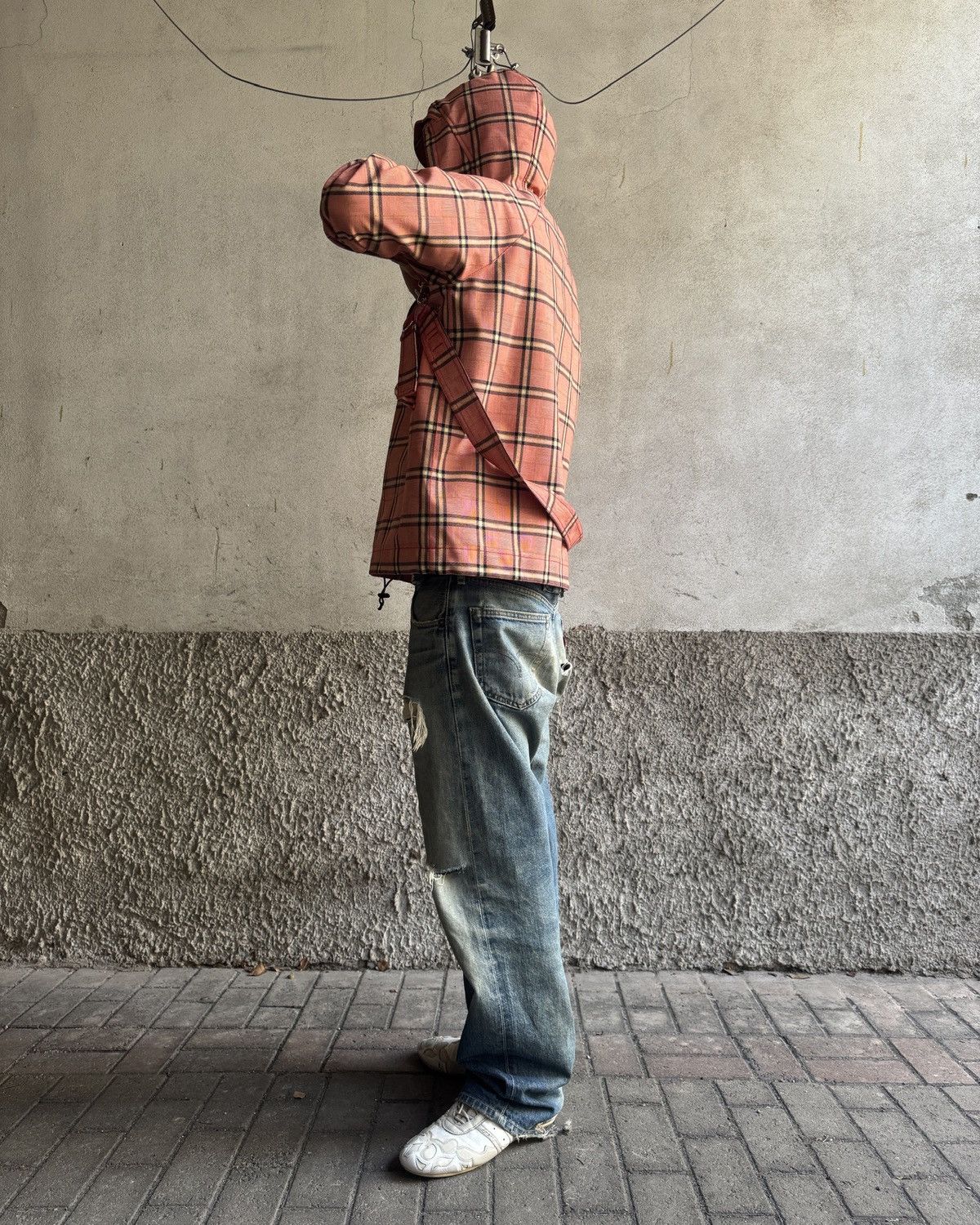 Junya Watanabe Junya Watanabe Man Pink Tartan Gore-Tex Bondage Smock Size US M / EU 48-50 / 2 - 13 Thumbnail