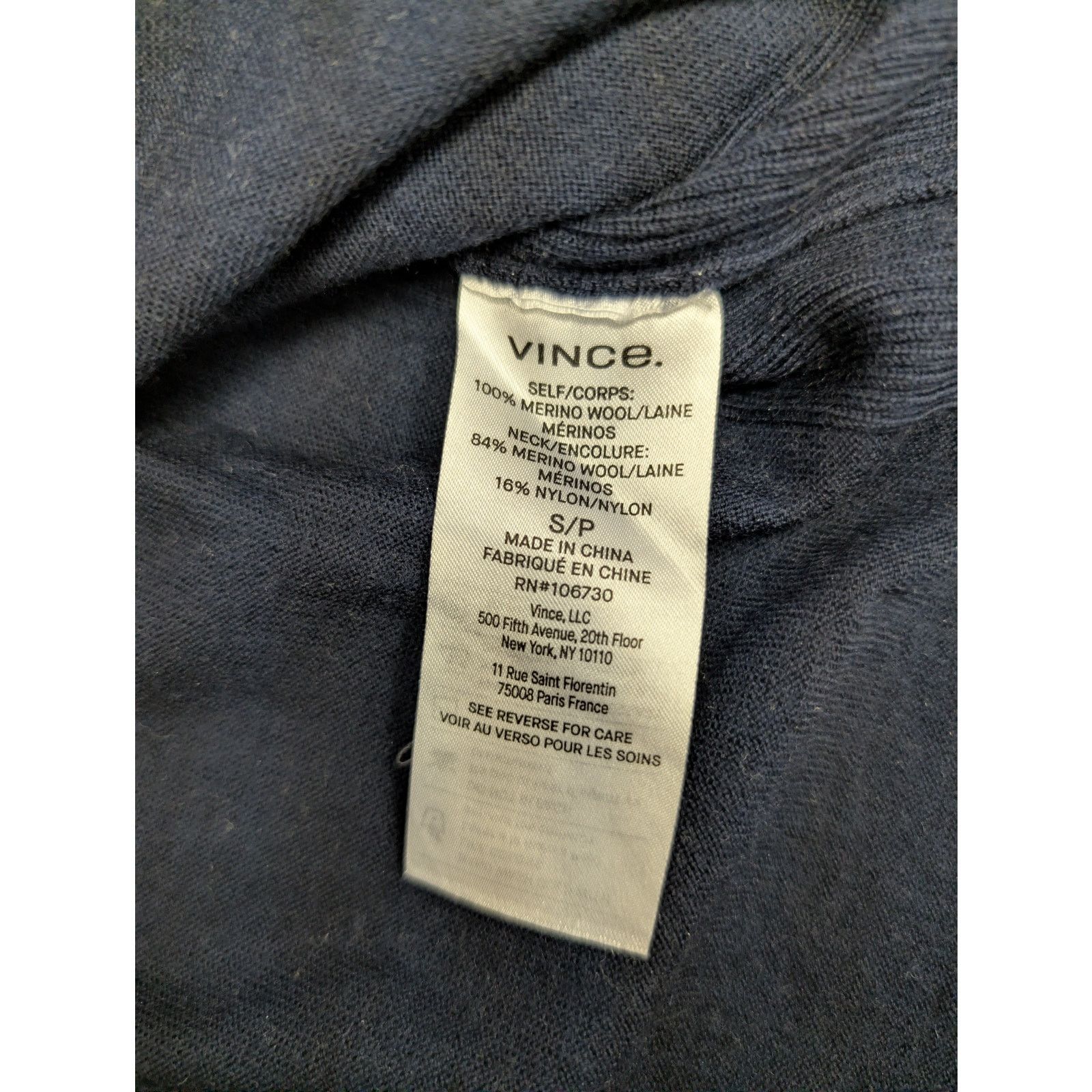 Vince o1rshd1 CC20 Long Sleeve Polo Shirt in Navy Blue Size US S / EU 44-46 / 1 - 16 Thumbnail