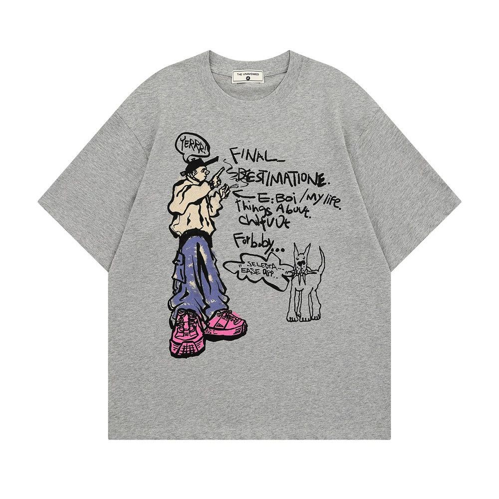 Vintage American street graffiti print loose cartoon T-shirt Size US M / EU 48-50 / 2 - 1 Thumbnail