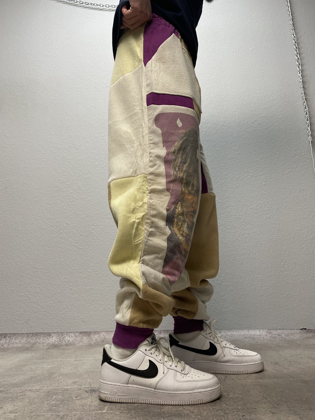 Handmade Jucie Wrld x Vlone Hand Made Baggy Joggers Pants Size US 33 - 11 Thumbnail
