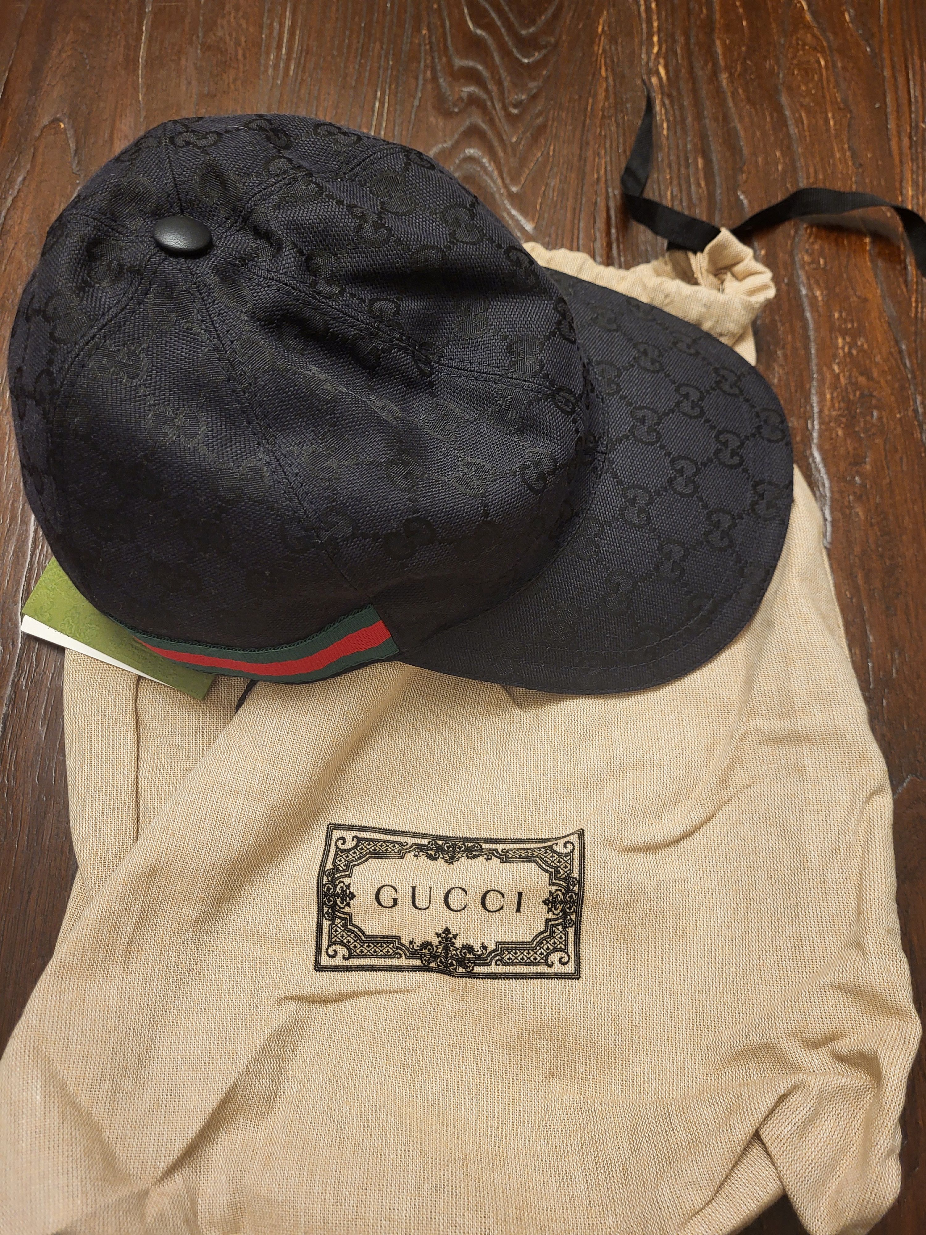 Gucci Black Canvas Baseball Cap M Size ONE SIZE - 7 Thumbnail