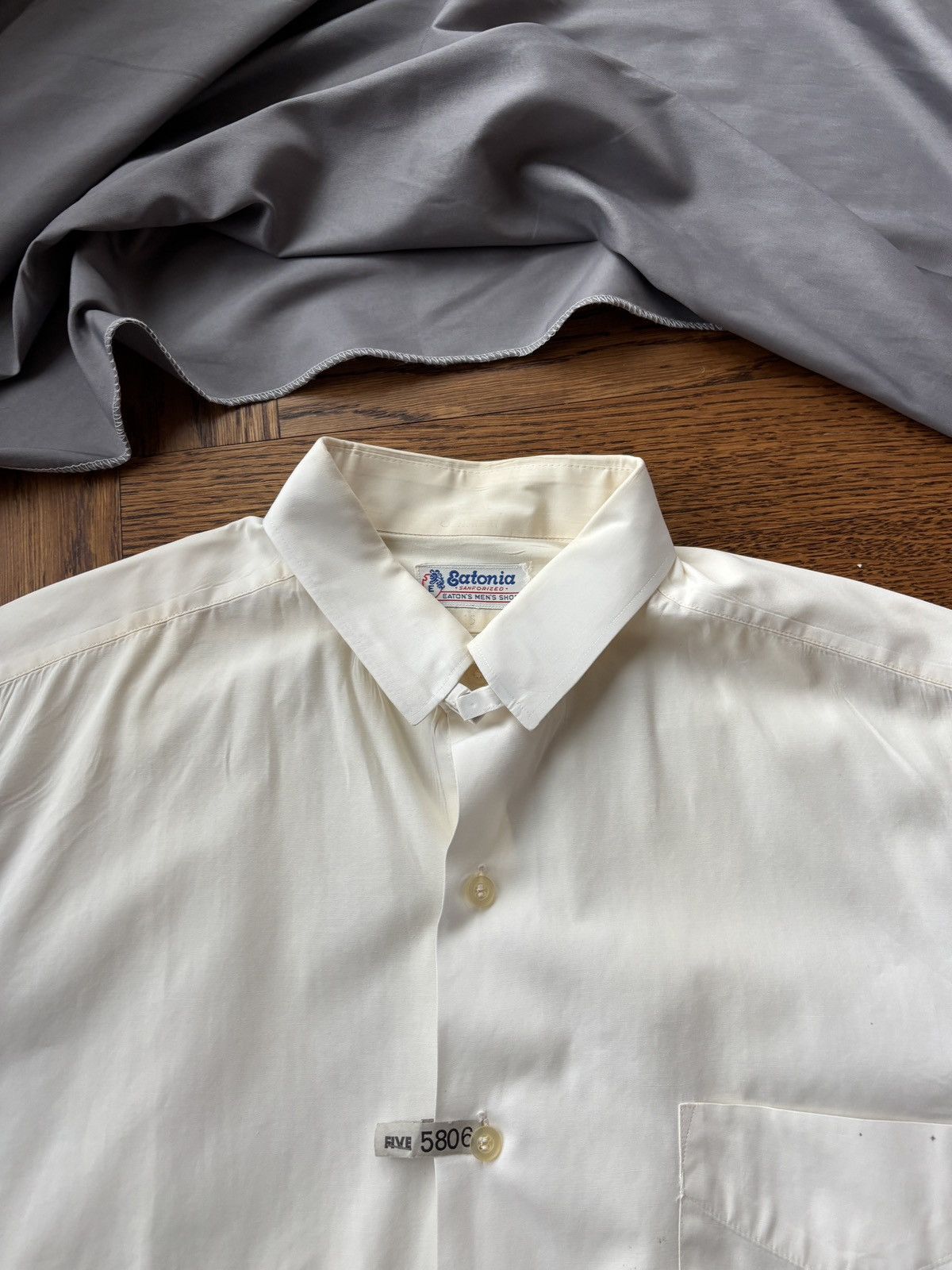 Arrow × Eaton × Vintage 1950s Sheer Shortsleeve Shirt Vintage Eatonia Sanfor Snap Bu Size US S / EU 44-46 / 1 - 4 Thumbnail