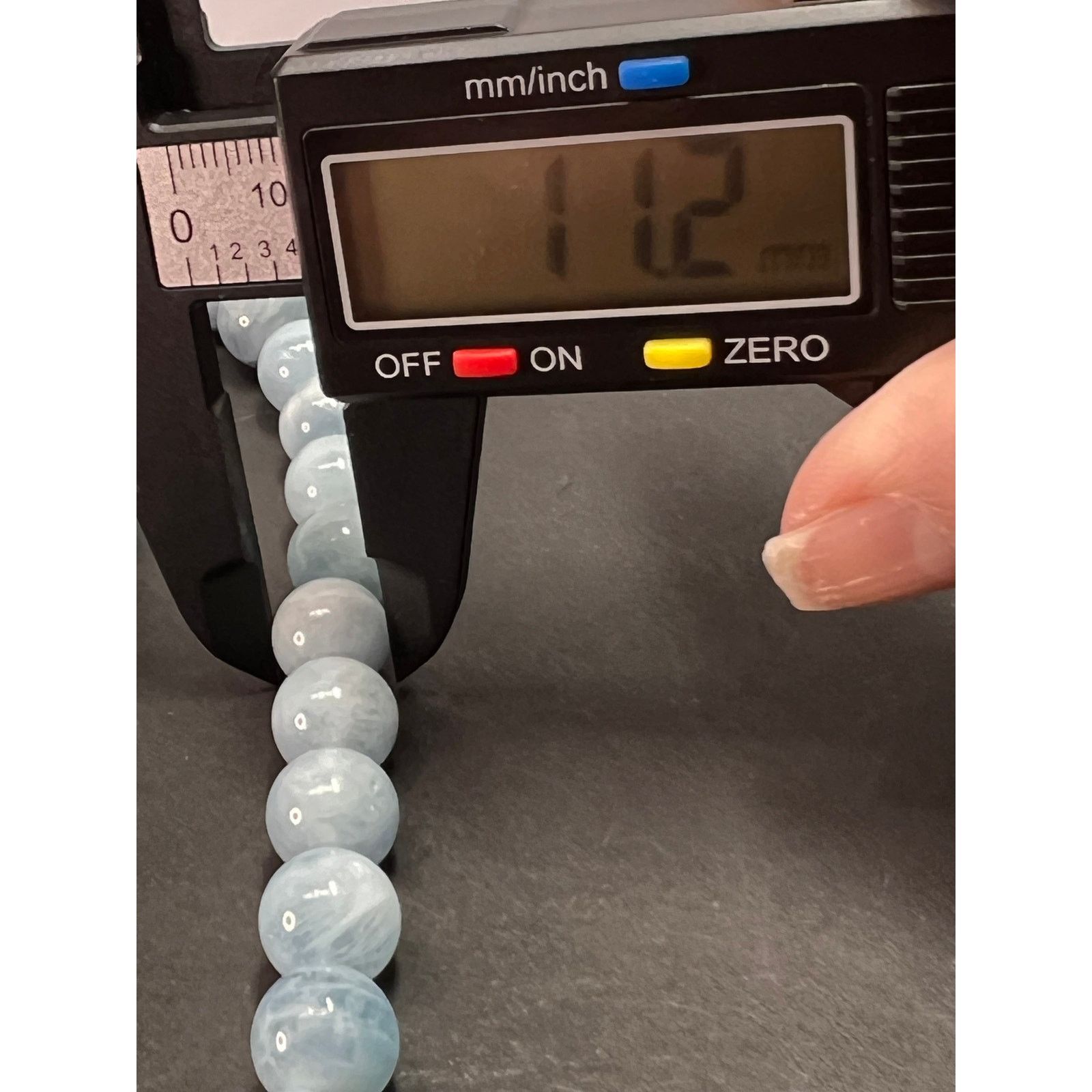 Other 11mm Aquamarine beaded necklace with sterling silver clasp Size ONE SIZE - 11 Thumbnail