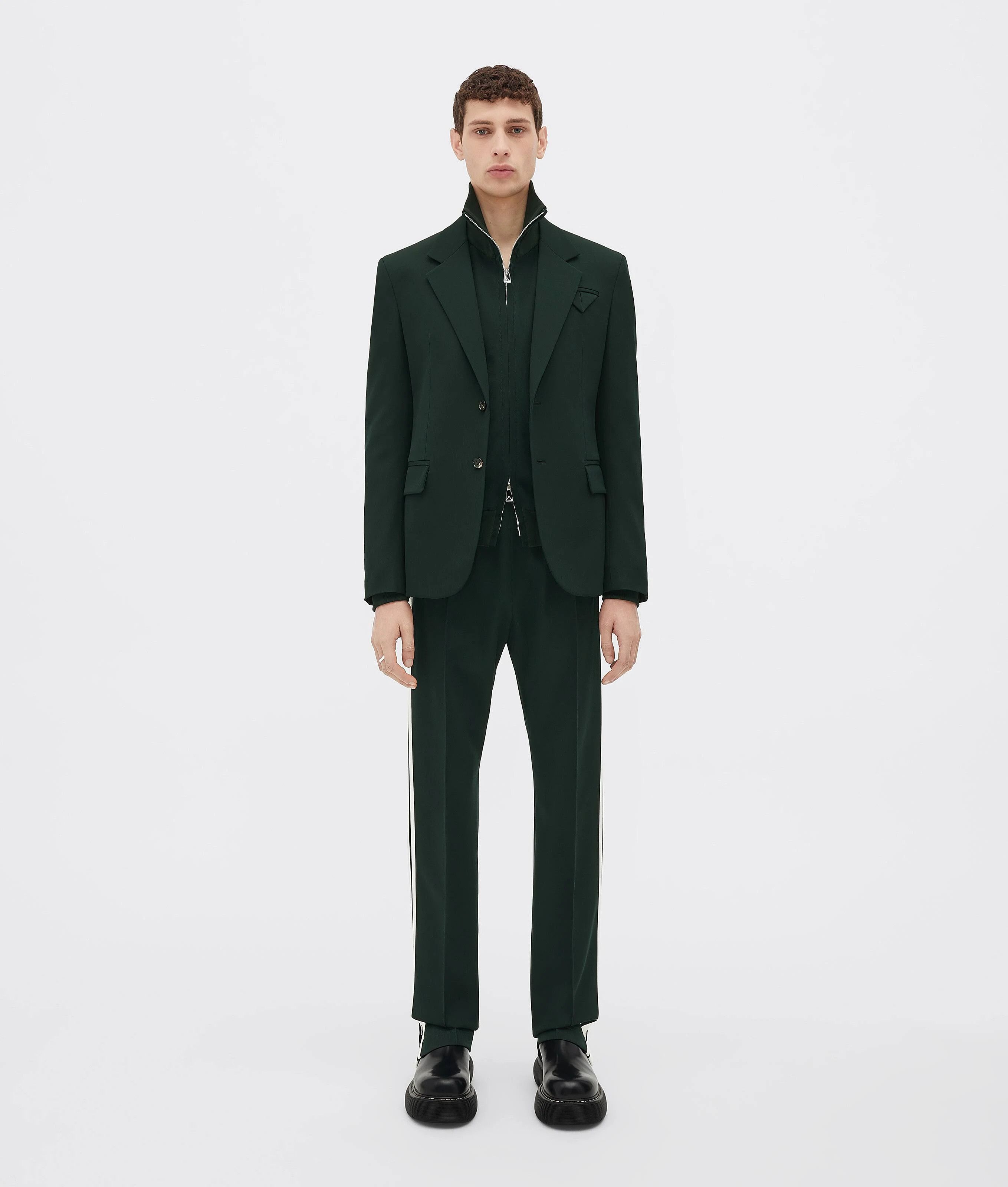 Bottega Veneta o1loc1c0824 696359 Jacket in Dark Green Size US M / EU 48-50 / 2 - 4 Thumbnail