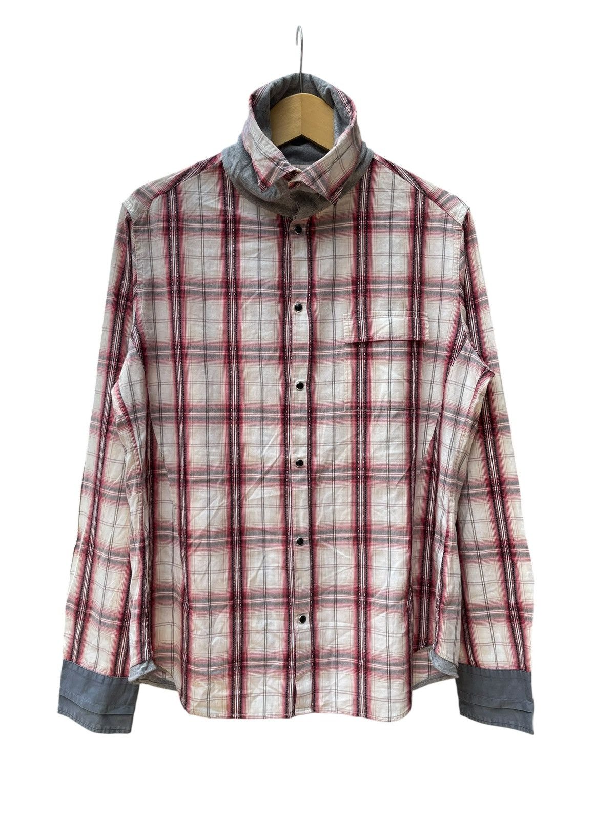 PPFM Hybrid Hood PPFM Long Sleeve Shadow Plaid Shirt Size US L / EU 52-54 / 3 - 2 Thumbnail