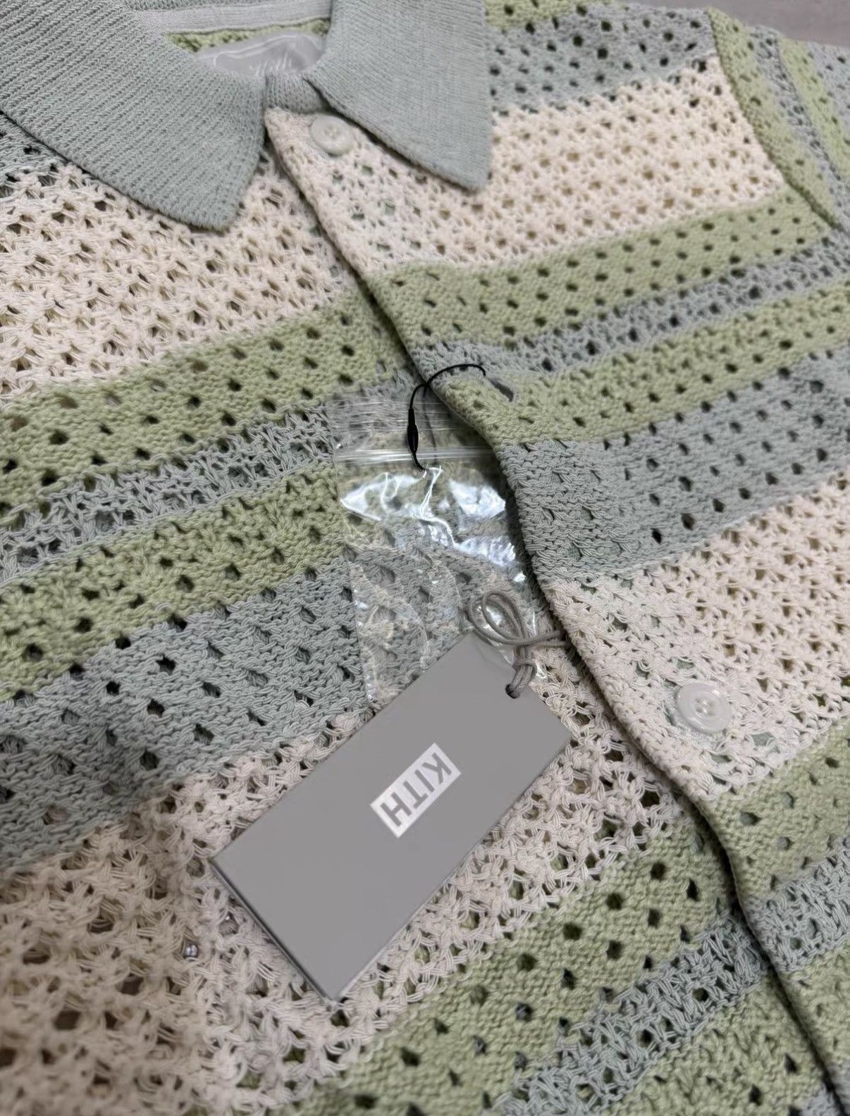 Kith KITH SS24 Summer Crochet Button Polo Shirt J34 Size US M / EU 48-50 / 2 - 4 Thumbnail