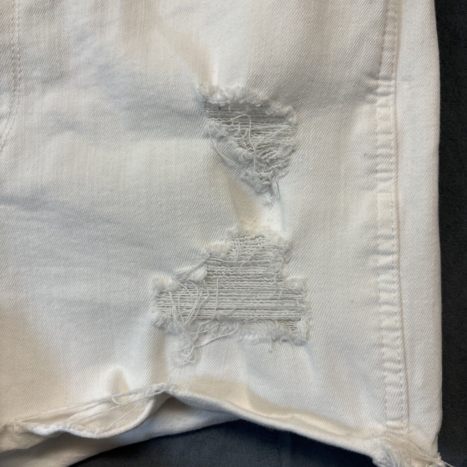 Hollister Hollister Cut Off Jean Short Jort Women Size 31 White Booty Size 31" - 3 Thumbnail