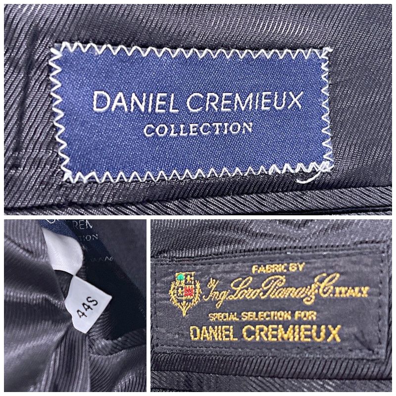 Daniel Cremieux Ing Loro Piana Italy Wool Striped Suit Black Cremieux 44S 37 Size 44S - 13 Thumbnail
