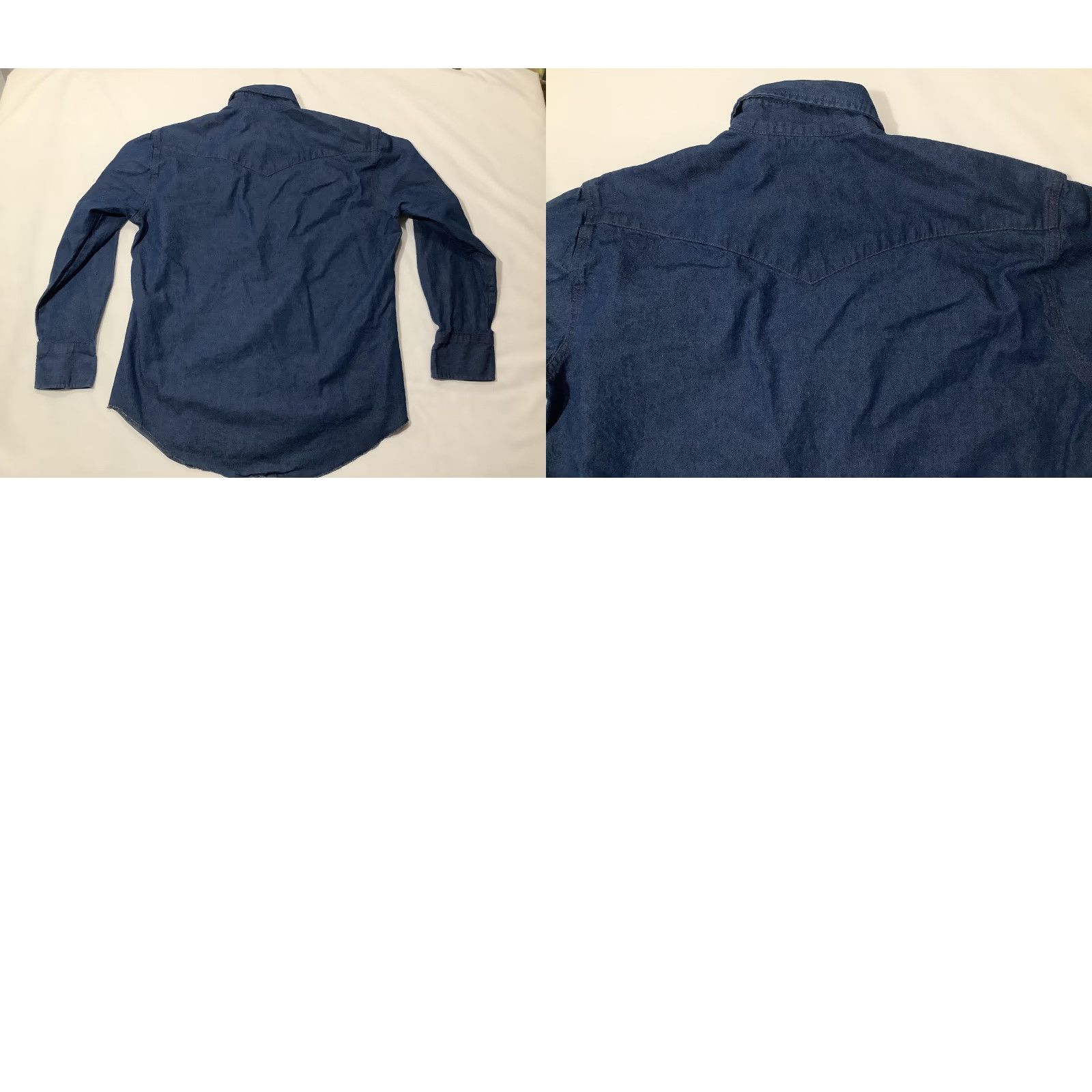 Wrangler VINTAGE Wrangler Shirt Mens Large Blue Denim Western Pearl Snap Long Sleeve Cowboy Mens Regular Blue Denim Pearl Snap Long Sleeve Western Cowboy Shirt Size US L / EU 52-54 / 3 - 8 Thumbnail