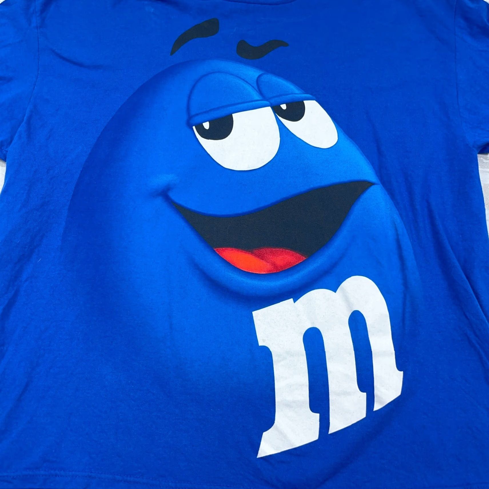 Vintage VINTAGE M & M Shirt Men 2XL Blue Tee All Over Print AOP Y2K Cyber Big Head Graphic Print Shirt Mens VINTAGE Size US XXL / EU 58 / 5 - 2 Thumbnail