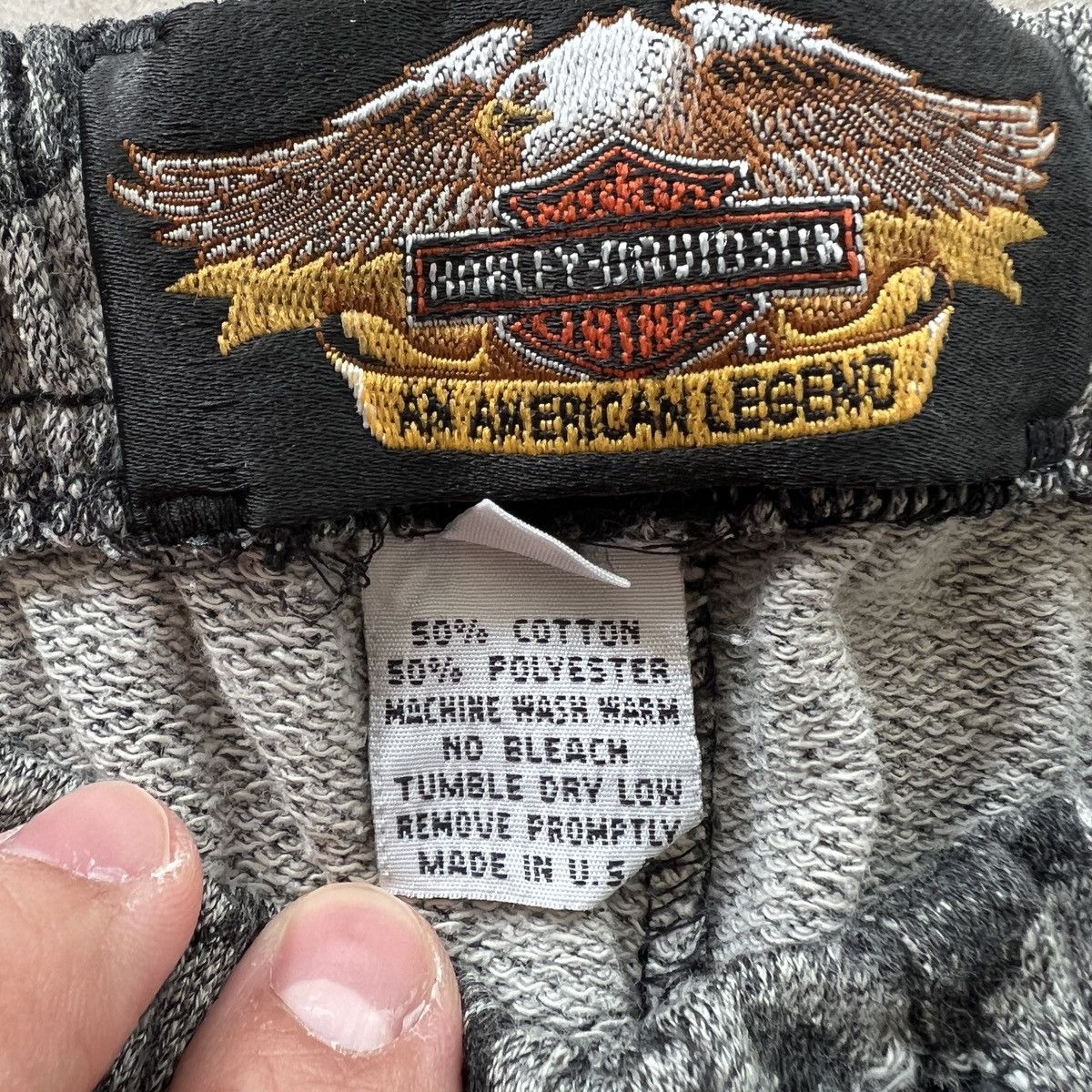 Harley Davidson Vintage 90s Harley Davidson Engine AOP Sweatpants Size US 34 / EU 50 - 3 Thumbnail