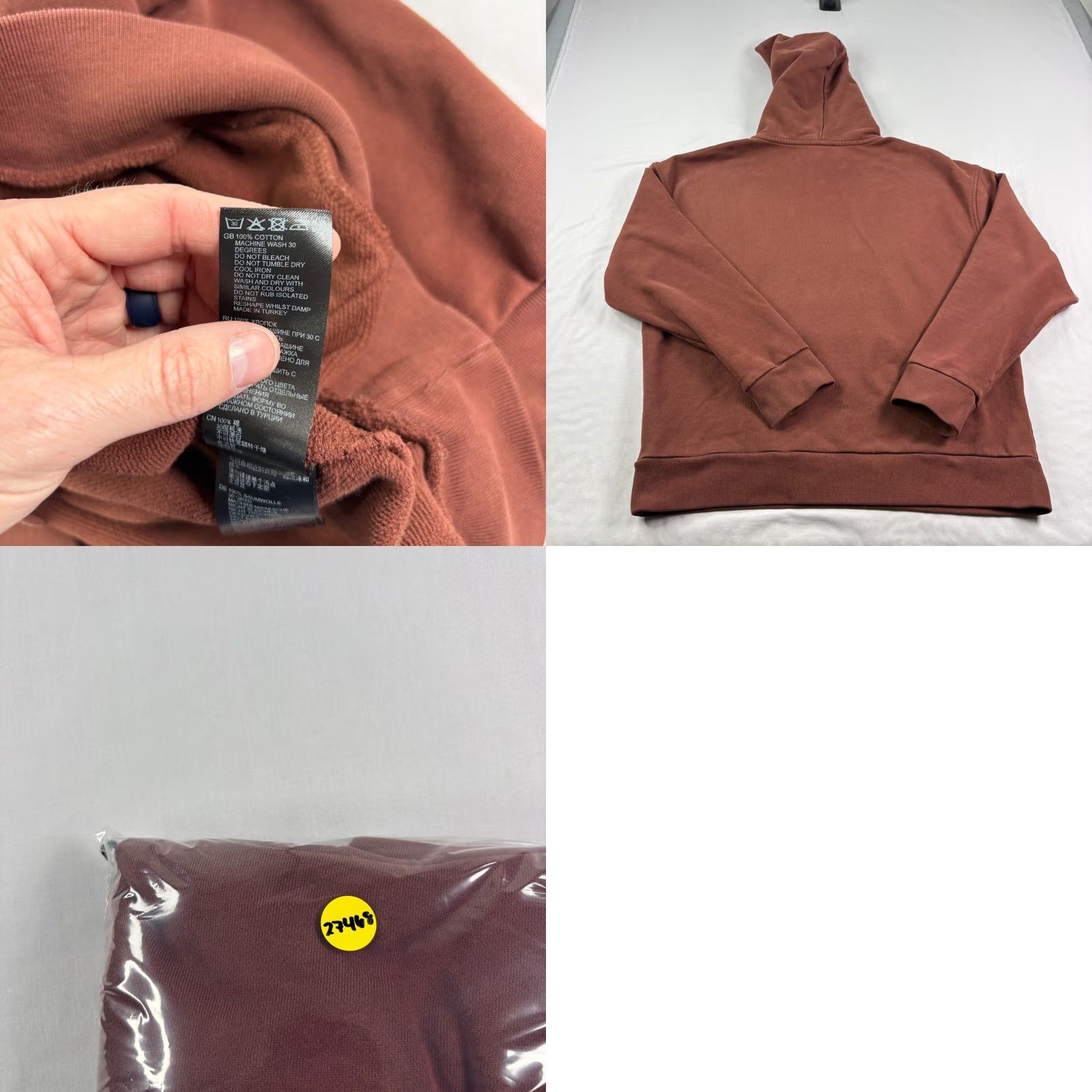Reiss Reiss Hoodie Mens L Brown Pullover Casual Sweatshirt Size US L / EU 52-54 / 3 - 8 Thumbnail