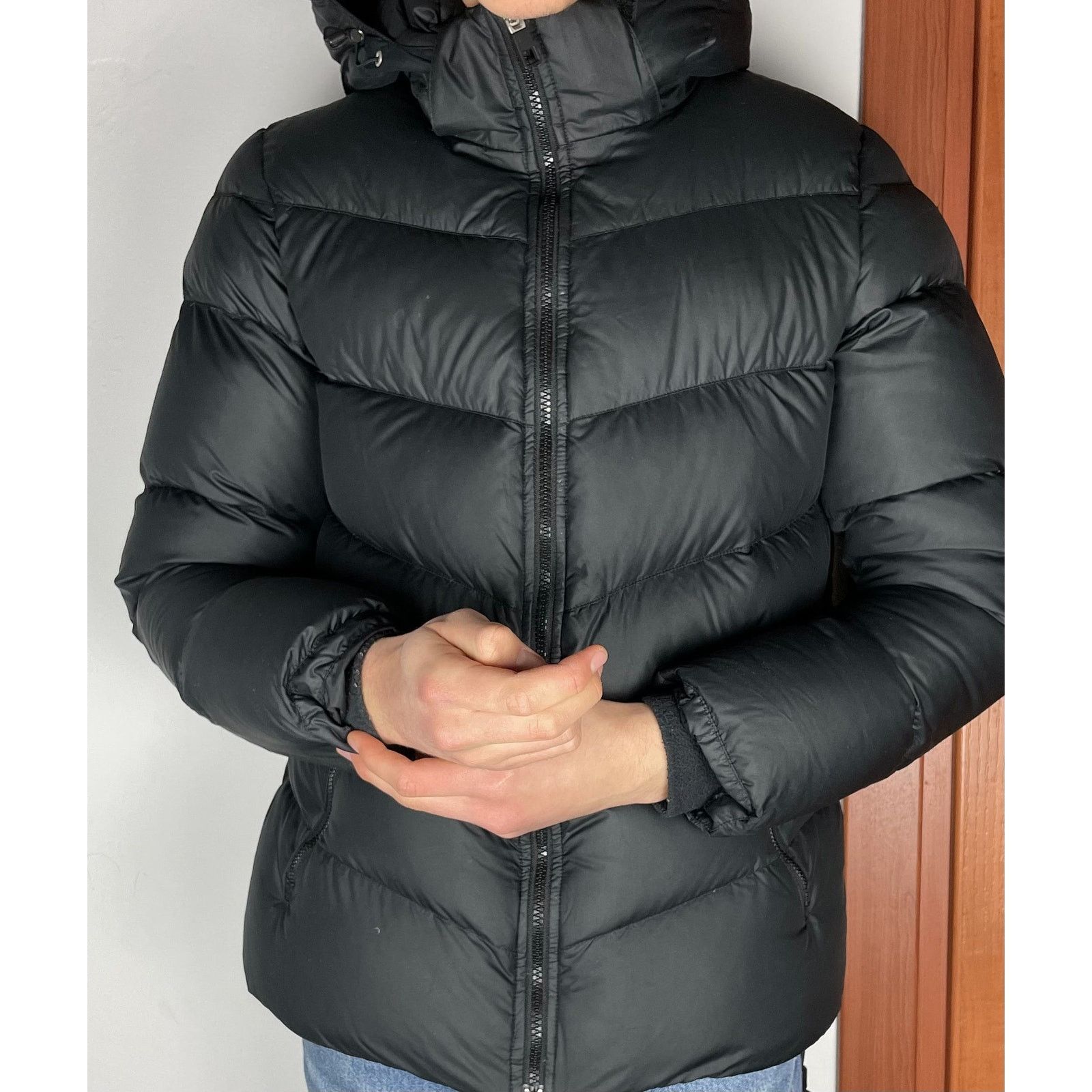 Nike Nike Adult Black Long Sleeve Hooded Full Zip Puffer Jacket M Size US M / EU 48-50 / 2 - 2 Thumbnail