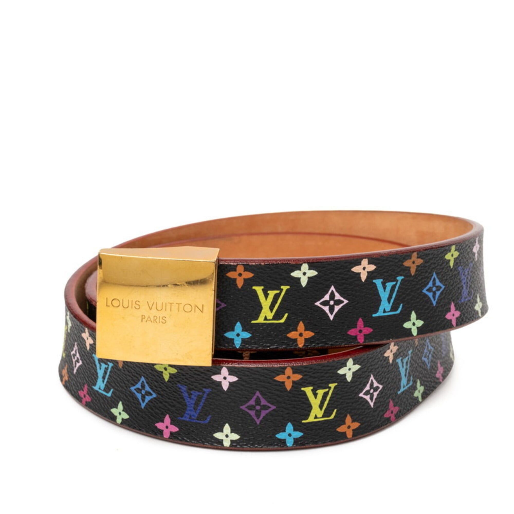 Louis Vuitton Louis Vuitton Monogram Multicolor Belt, Size: 80 32, M9271, Black Leather, Women's. Size ONE SIZE - 1 Thumbnail