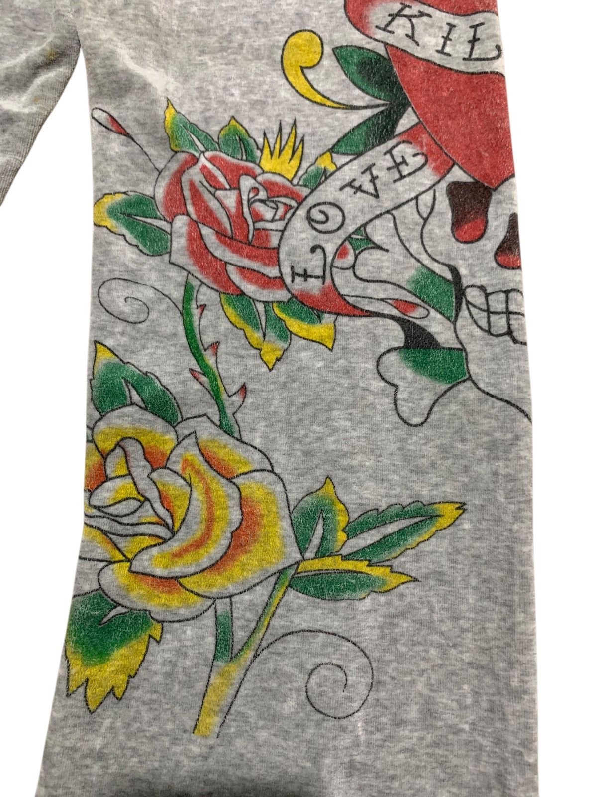Ed Hardy Vintage Ed Hardy LOVE KILLS SLOWLY flared sweat pants Size US 28 / EU 44 - 3 Thumbnail