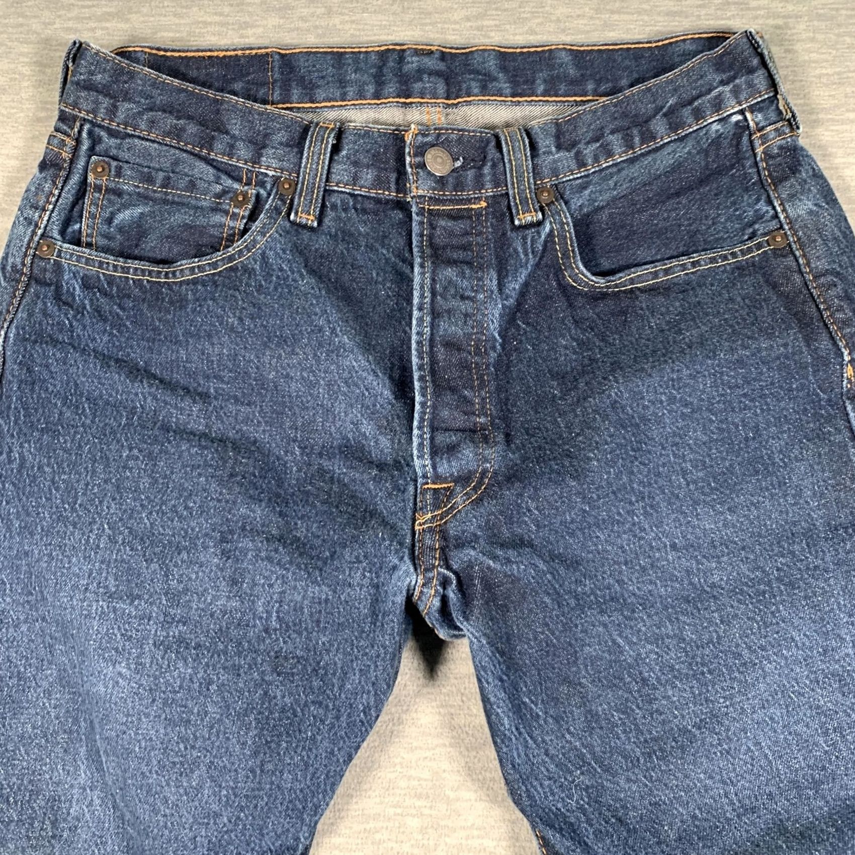 Levi's Levi's 501 Jeans Mens 33x30 Blue Button Fly Straight Leg Original Fit Jeans Mens 33 Blue 501 Original Fit Size US 33 - 6 Thumbnail