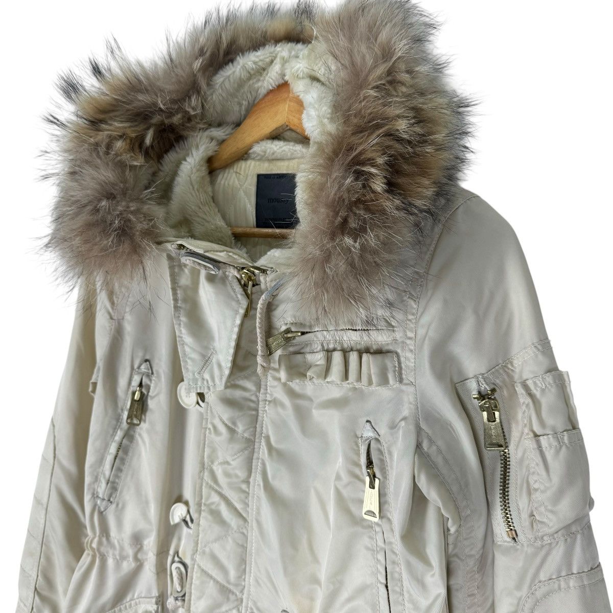 If Six Was Nine ☀️MOUSSY FUR HOODIE PARKA JACKET Size S / US 4 / IT 40 - 5 Thumbnail