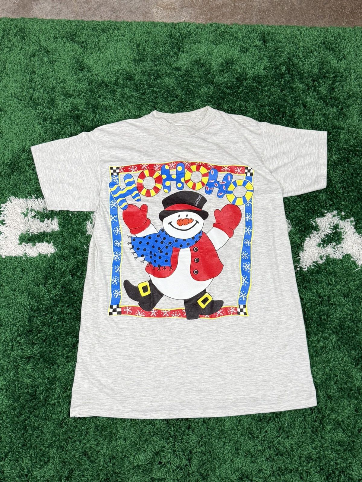 Vintage Vintage Deadstock Christmas Snowman Cartoon Tee Grey 90s Size US XL / EU 56 / 4 - 1 Thumbnail