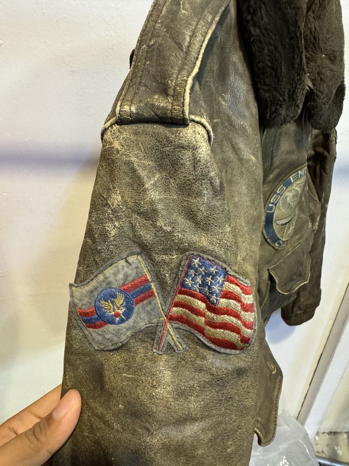Genuine Leather Vintage G1 Texas Dallas Pussy Island AirForce Leather Jacket Size US M / EU 48-50 / 2 - 9 Thumbnail