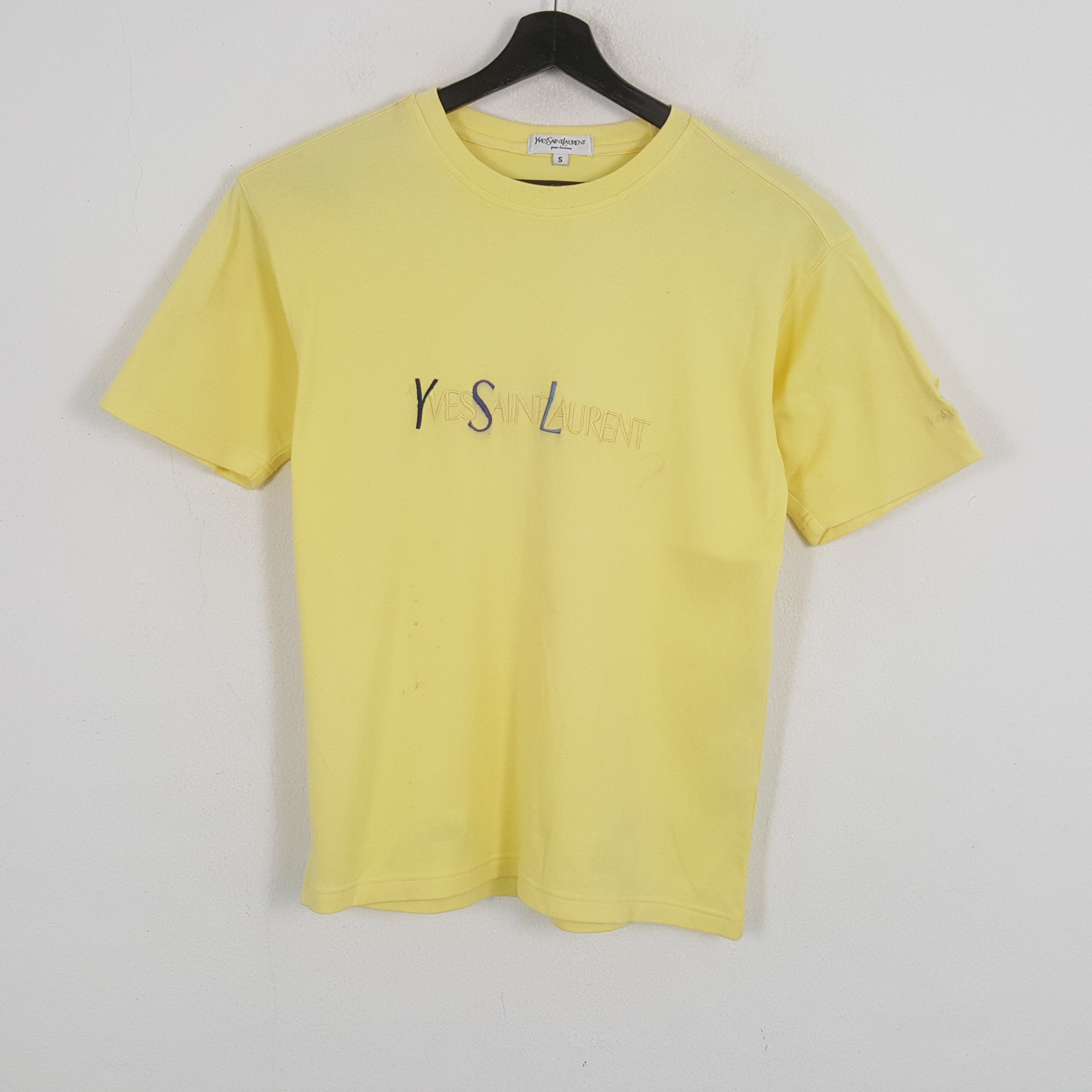Vintage × Yves Saint Laurent YVES SAINT LAURENT YSL Spellout Design Tshirt Size US M / EU 48-50 / 2 - 1 Thumbnail